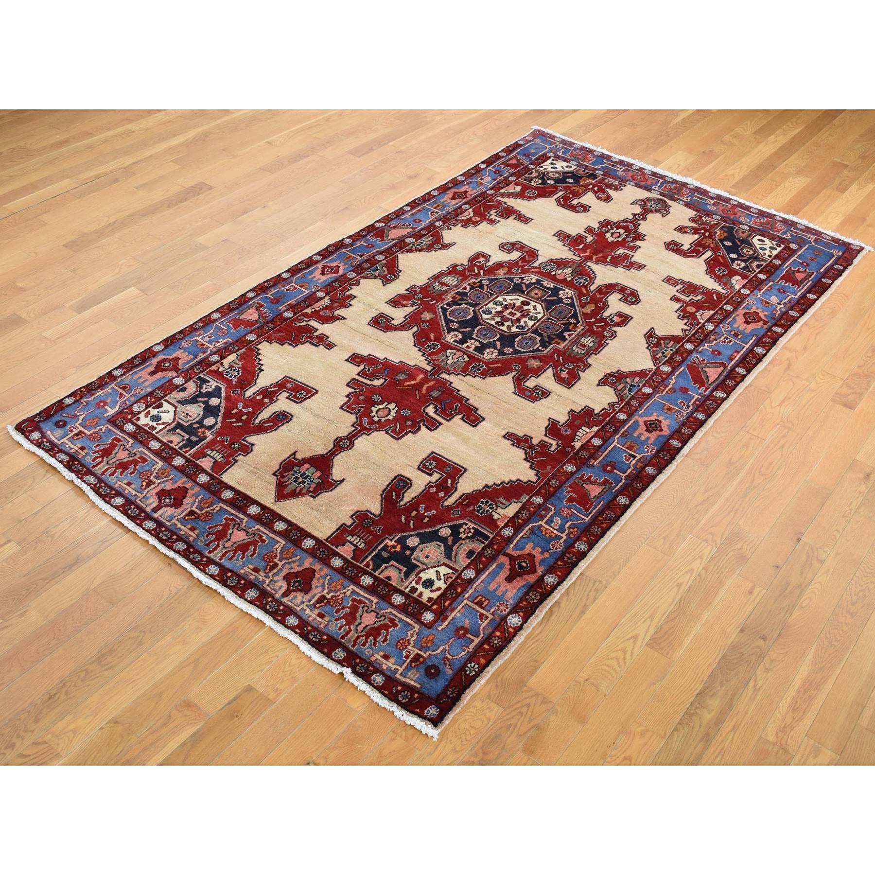 Hand-Knotted Barn Red Vintage Northwest Persian Pure Wool Hand Knotted Clean with No Wear Rug For Sale