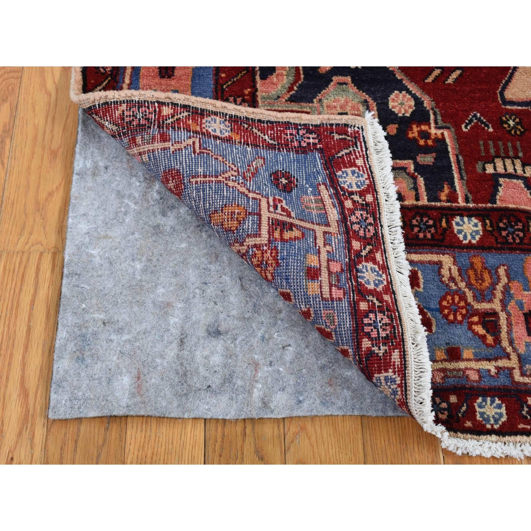 Barn Red Vintage Northwest Persian Pure Wool Hand Knotted Clean with No Wear Rug In Good Condition For Sale In Carlstadt, NJ
