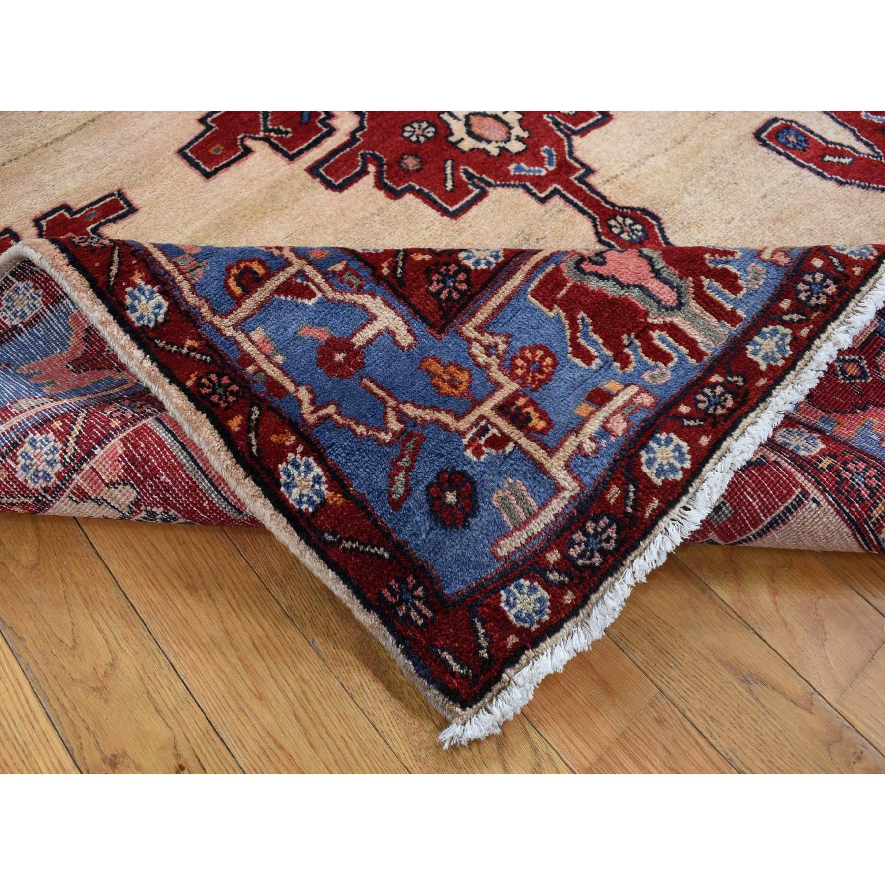 Mid-20th Century Barn Red Vintage Northwest Persian Pure Wool Hand Knotted Clean with No Wear Rug For Sale