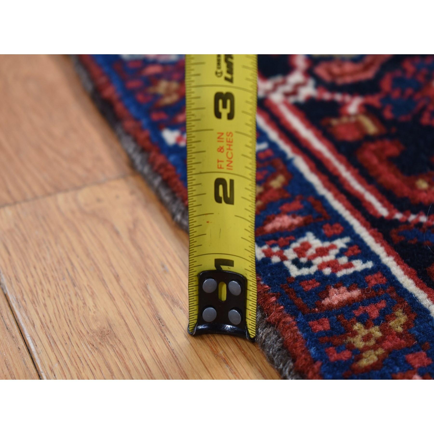 Barn Red Vintage Persischer Heriz Handgeknüpfter, weicher und sauberer Teppich aus reiner Wolle im Angebot 3