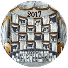 Barnaba Fornasetti Porcelain Calendar Plate, 2017, Number 397 of 700 Made