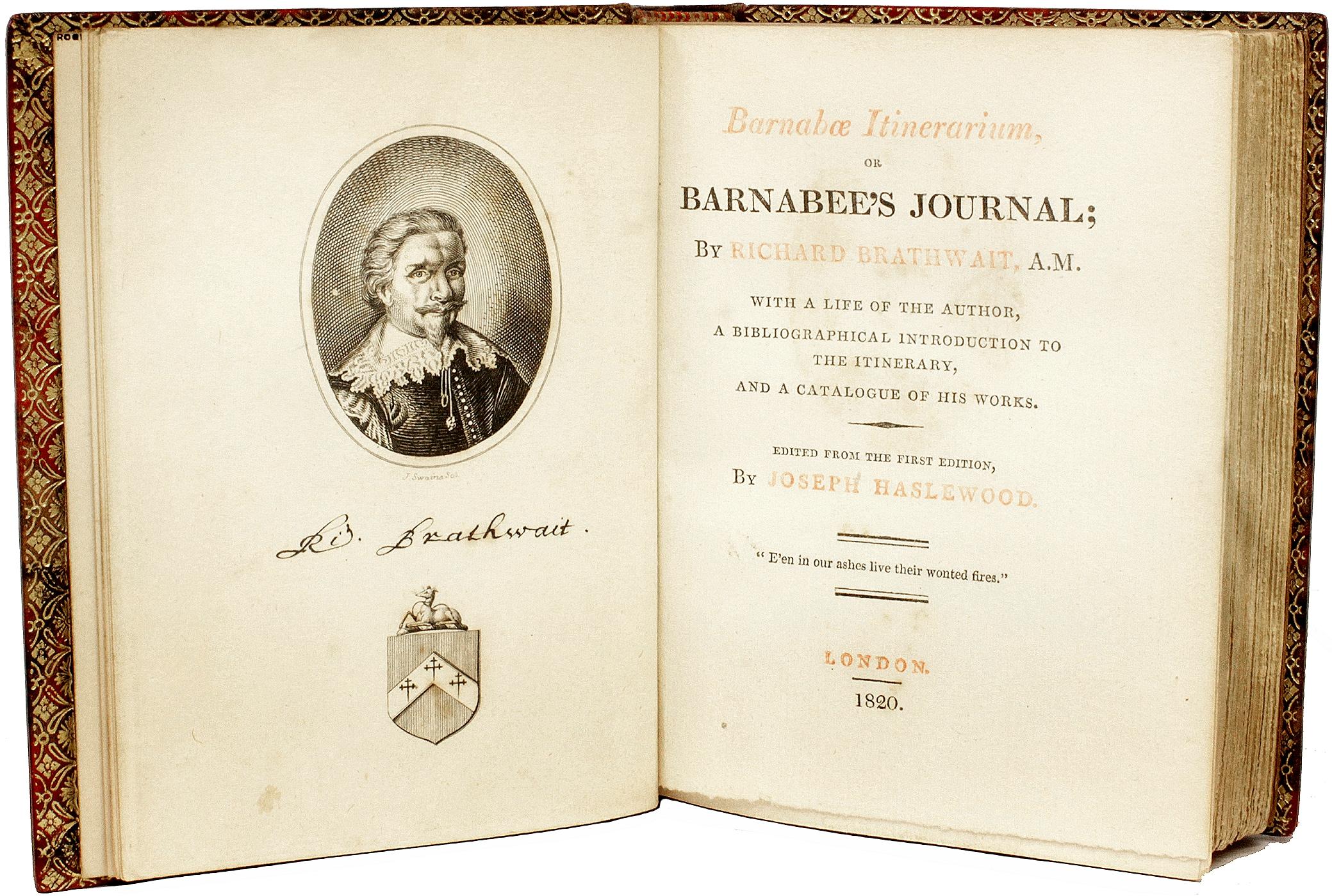 British Barnabae Itenerarium, or Barnabee's Journal. 1820 - 2 vols - BOUND BY DE COVERLY For Sale
