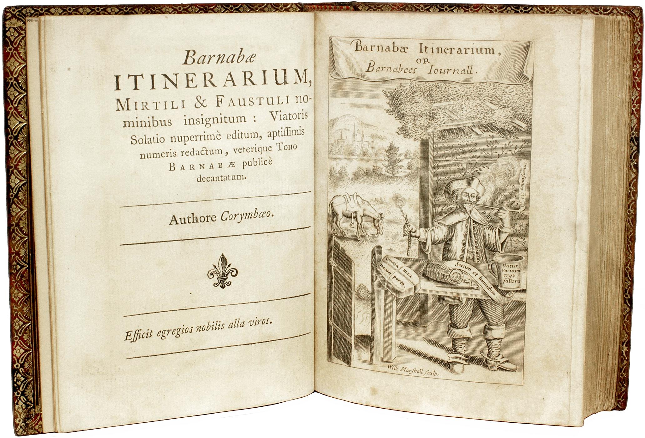 Barnabae Itenerarium, or Barnabee's Journal. 1820 - 2 vols - BOUND BY DE COVERLY In Good Condition For Sale In Hillsborough, NJ