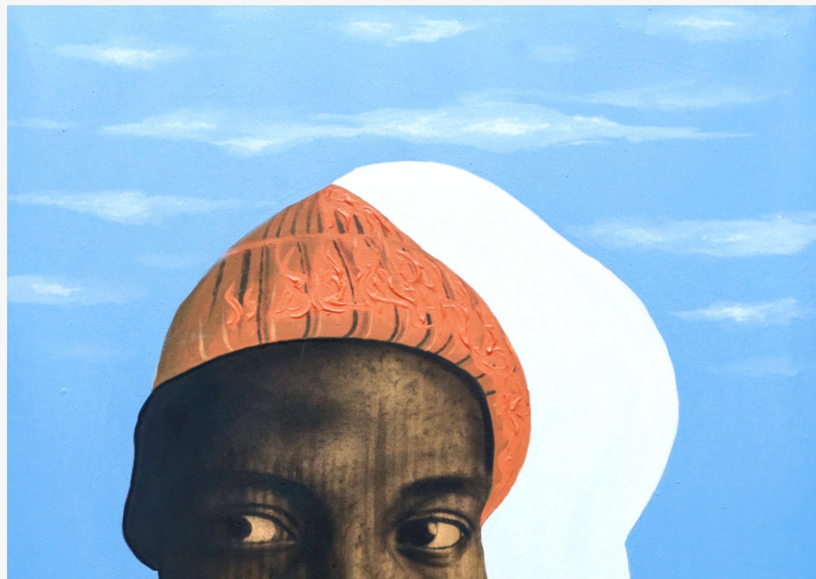 Ewuare (Roi) - Contemporain Mixed Media Art par Barnabas Macauley