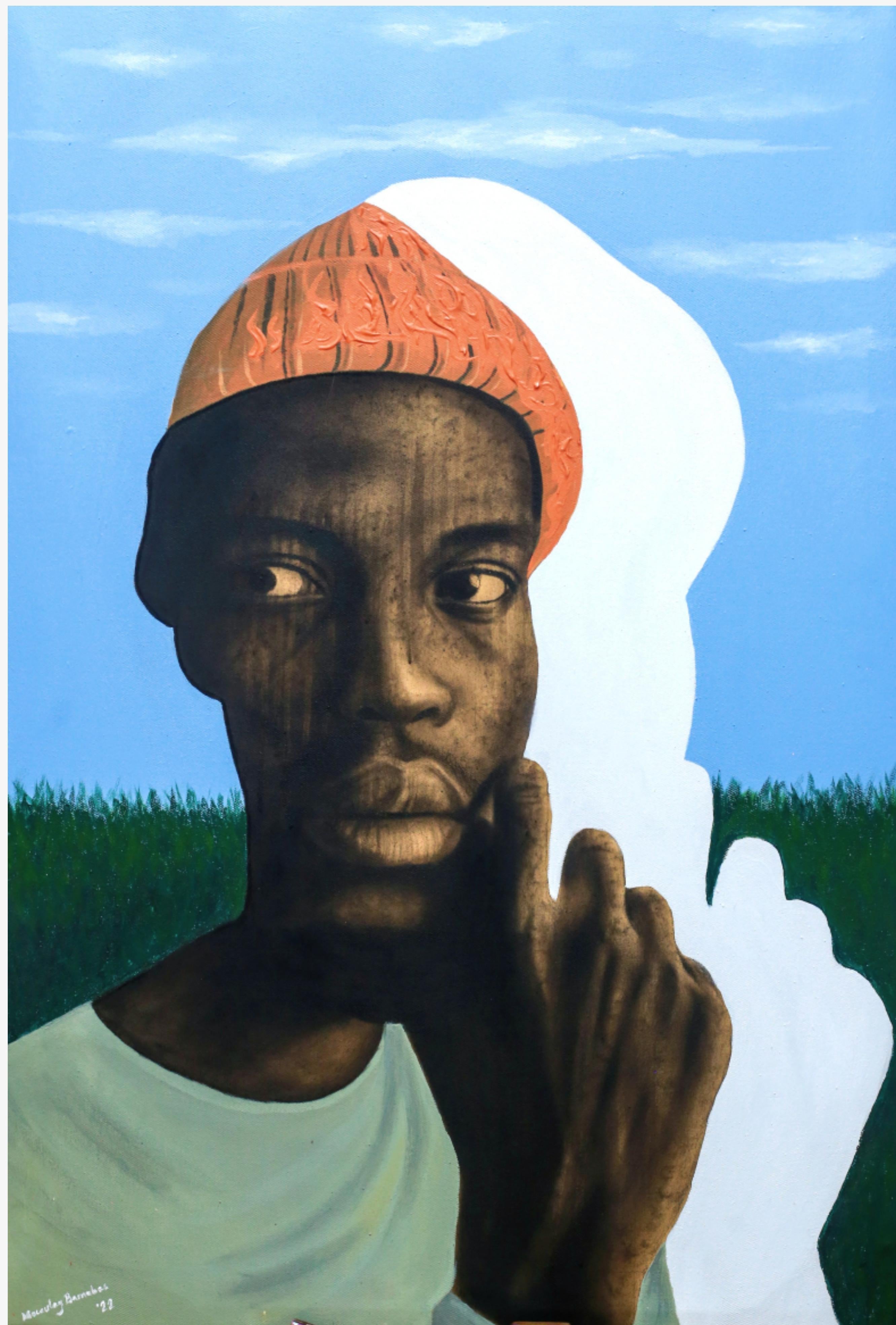 Ewuare (König) – Mixed Media Art von Barnabas Macauley