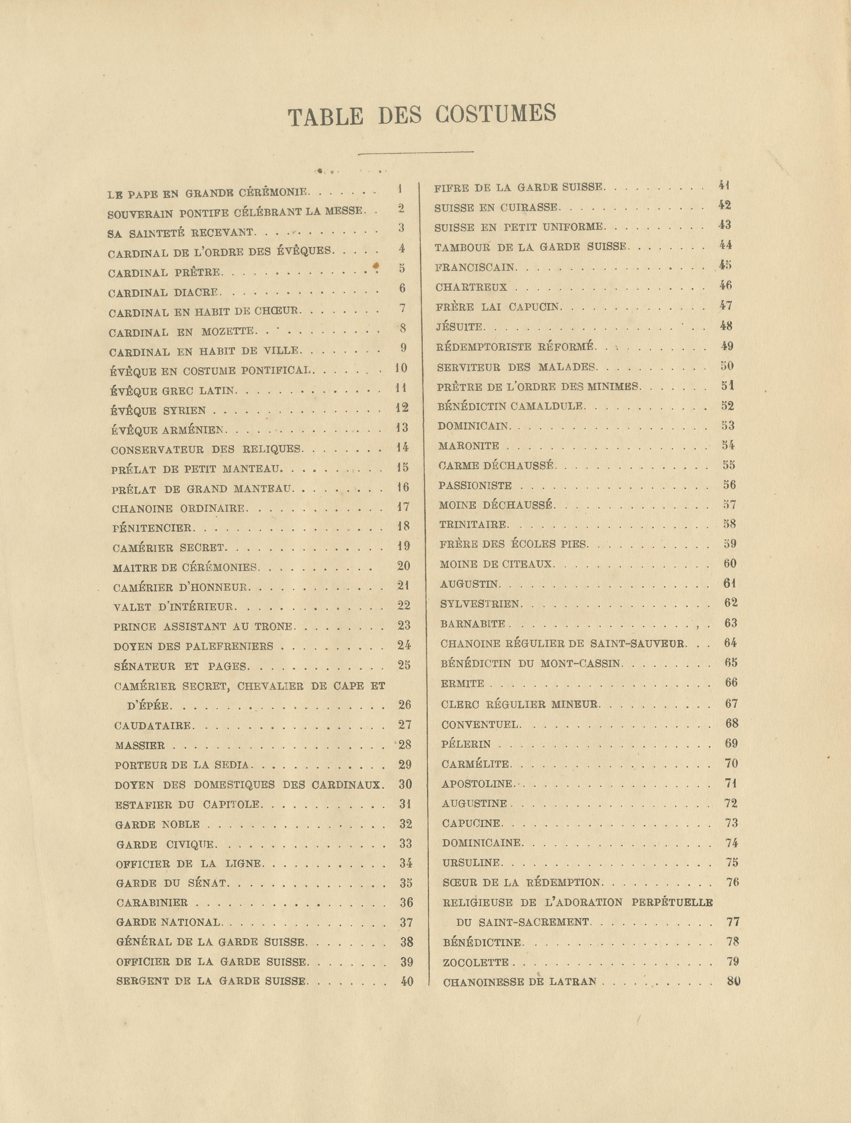Barnabita - Litografía coloreada a mano de 1862 de un monje barnabita Papel en venta
