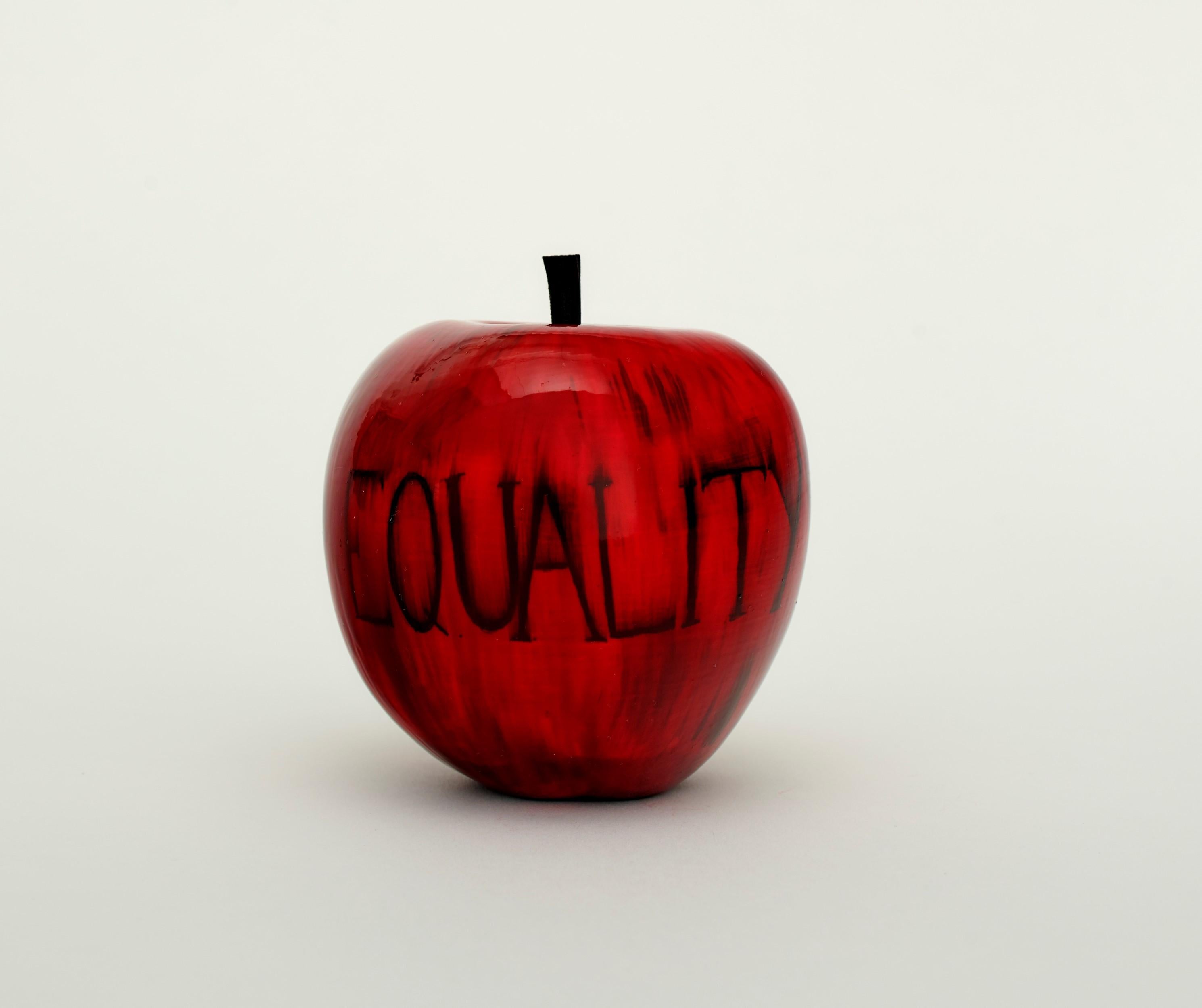 Barnaby Barford Figurative Sculpture - Equality (Apple)