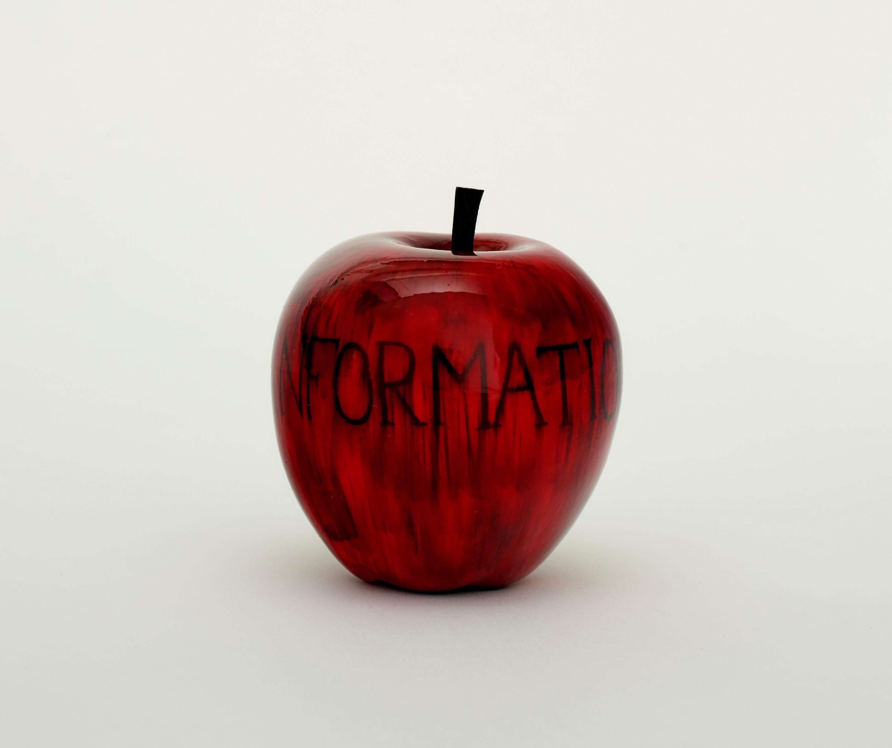 Information (Apple) - Sculpture by Barnaby Barford