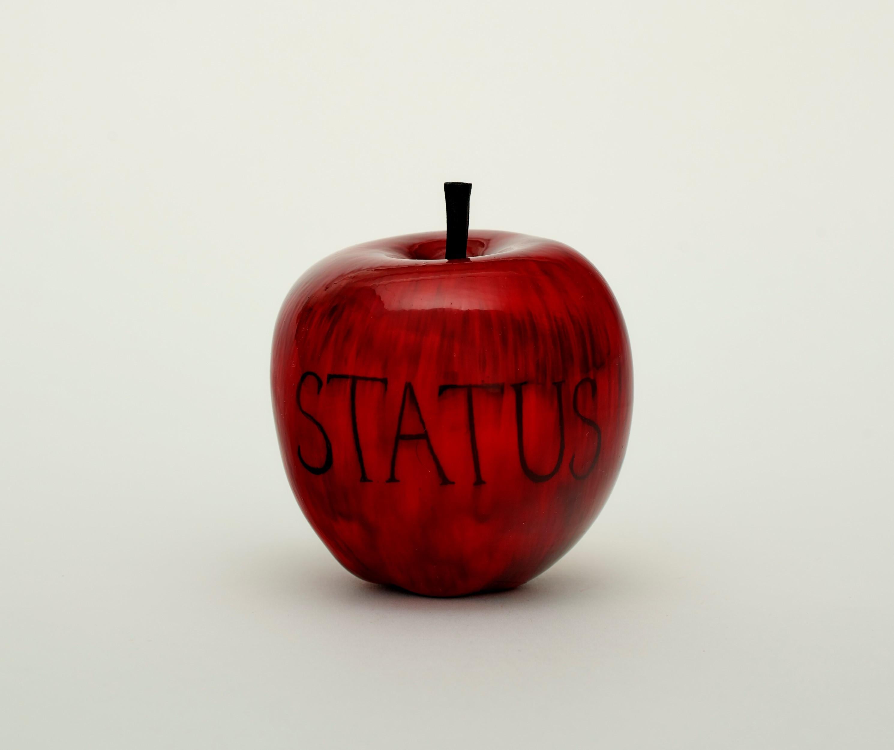 Barnaby Barford Figurative Sculpture - Status (Apple)