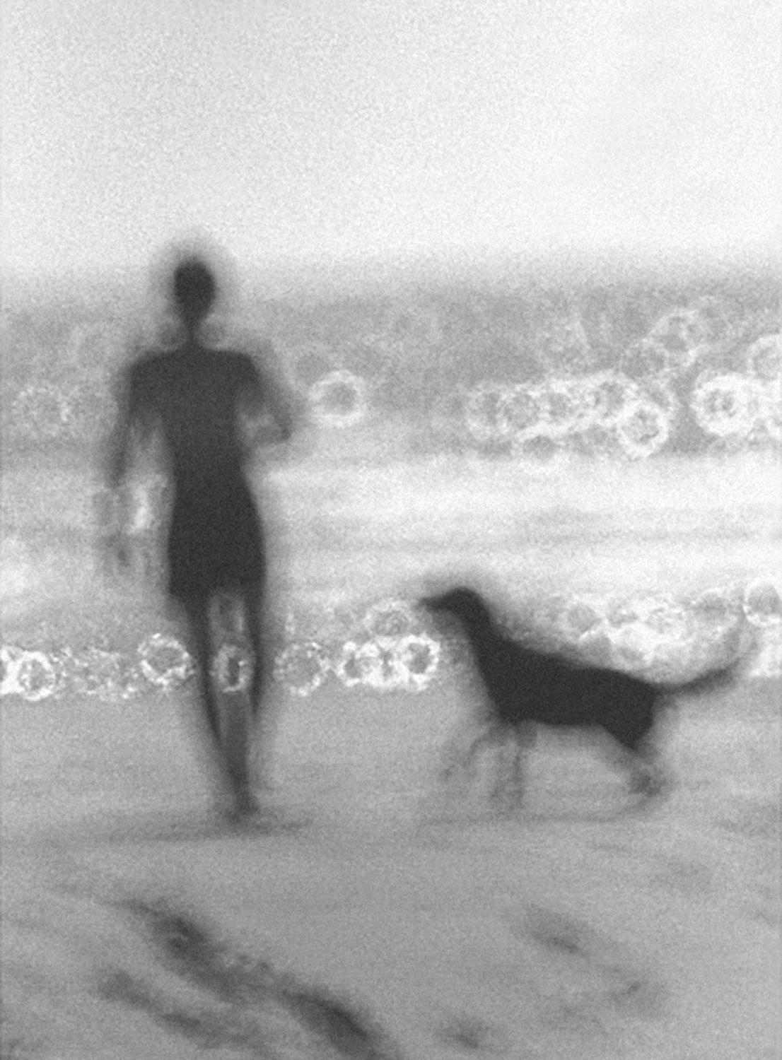 Barnaby Hall Black and White Photograph – And His Dog, Brasilien, 1997