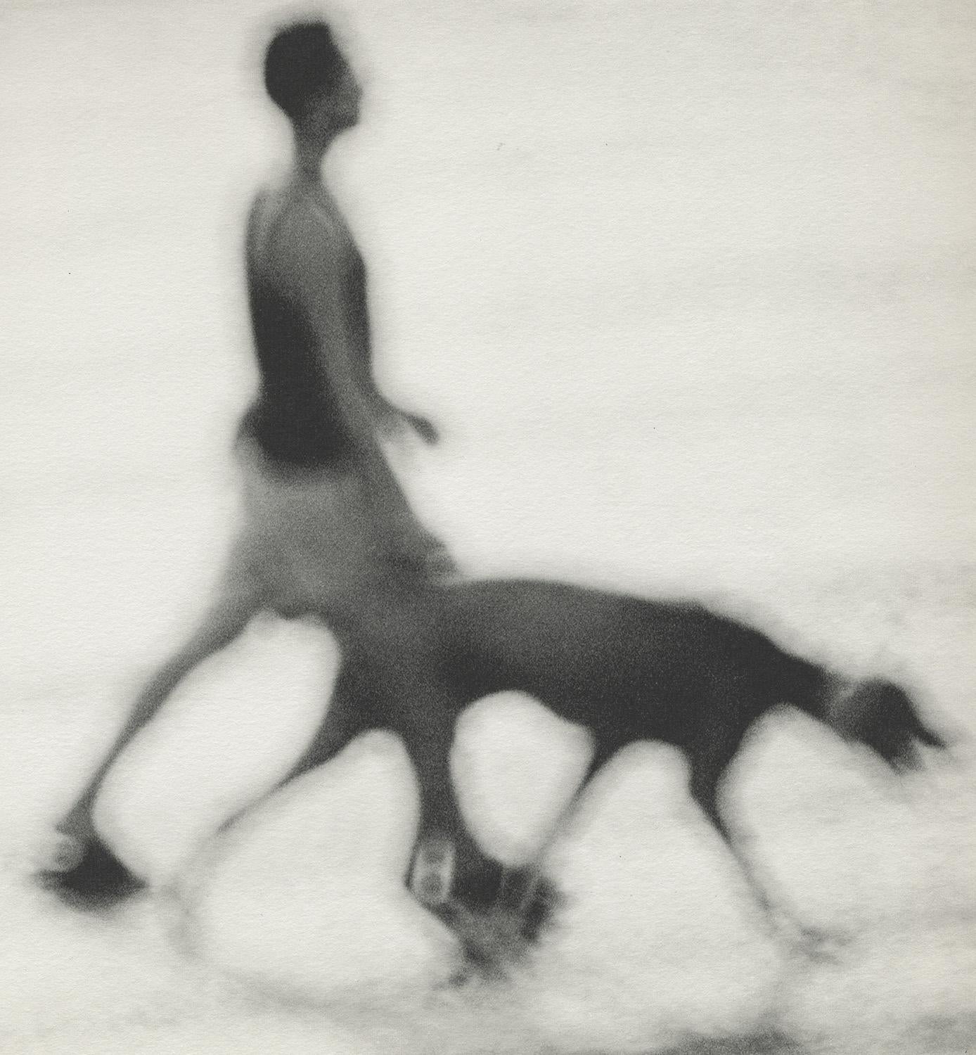 Barnaby Hall Abstract Photograph - Man With Dog ( Side View), 1997