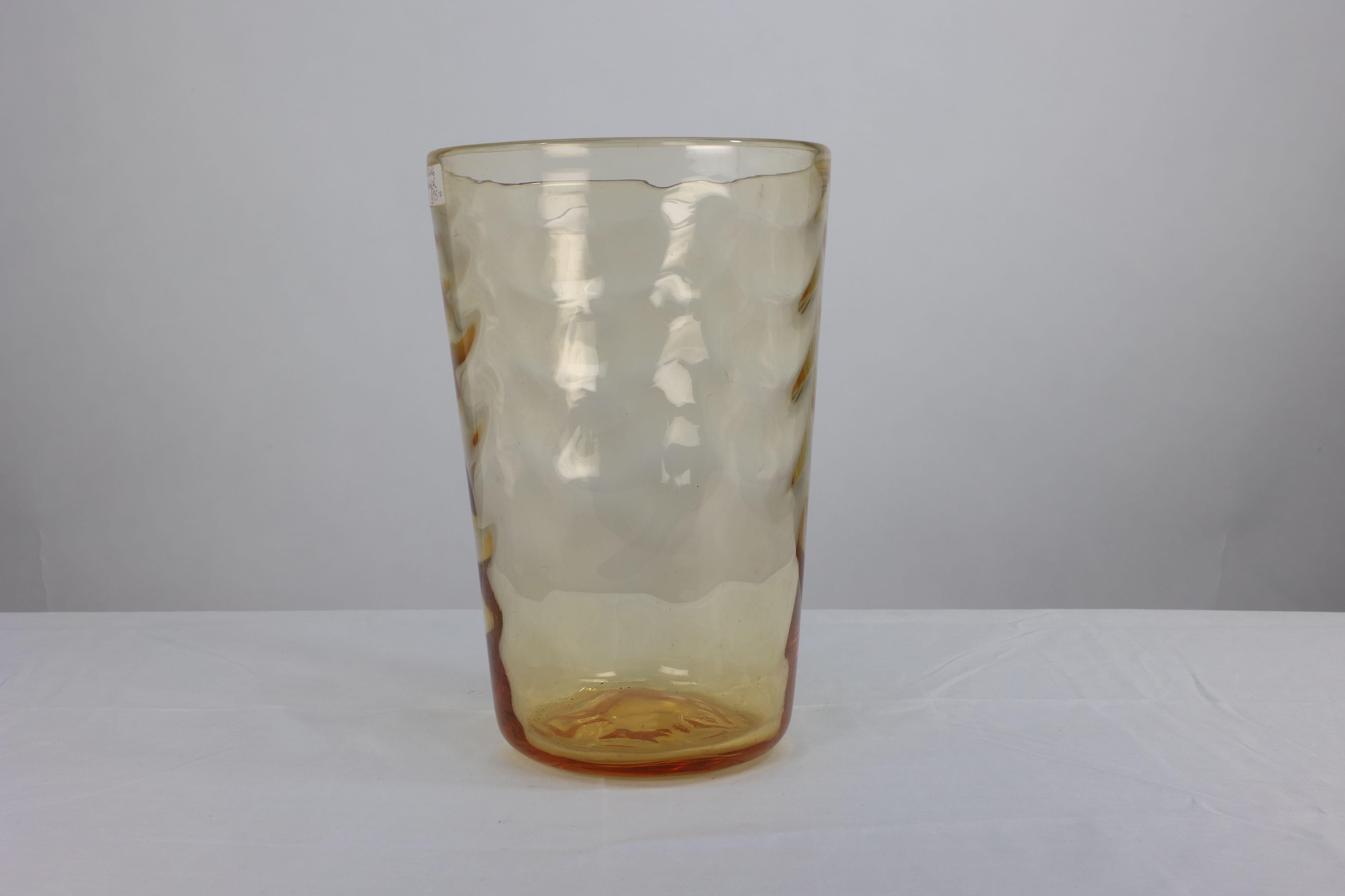 Mid-Century Modern Barnaby Marriott Powell. A large Mid Century coloured glass vase For Sale