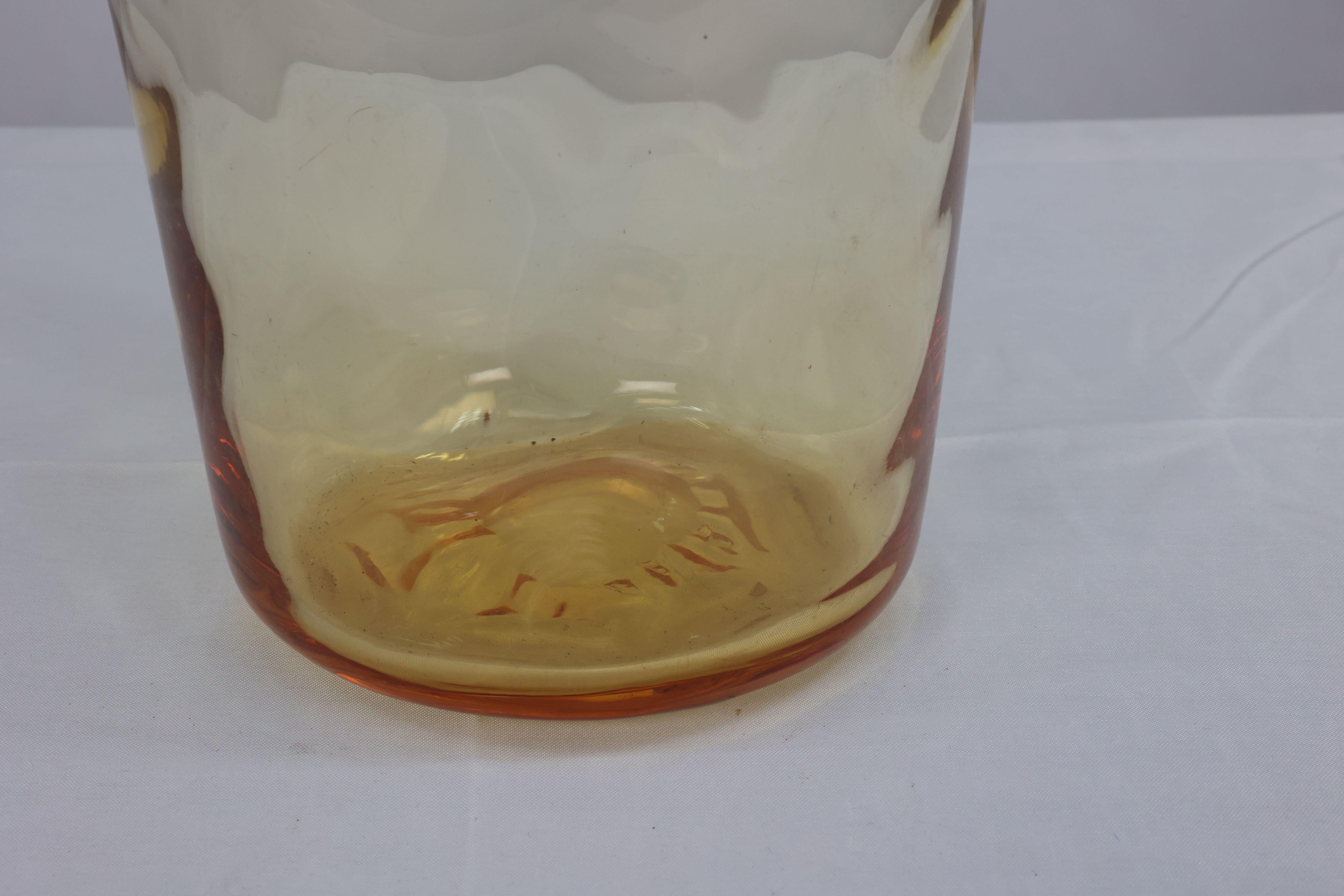 English Barnaby Marriott Powell. A large Mid Century coloured glass vase For Sale