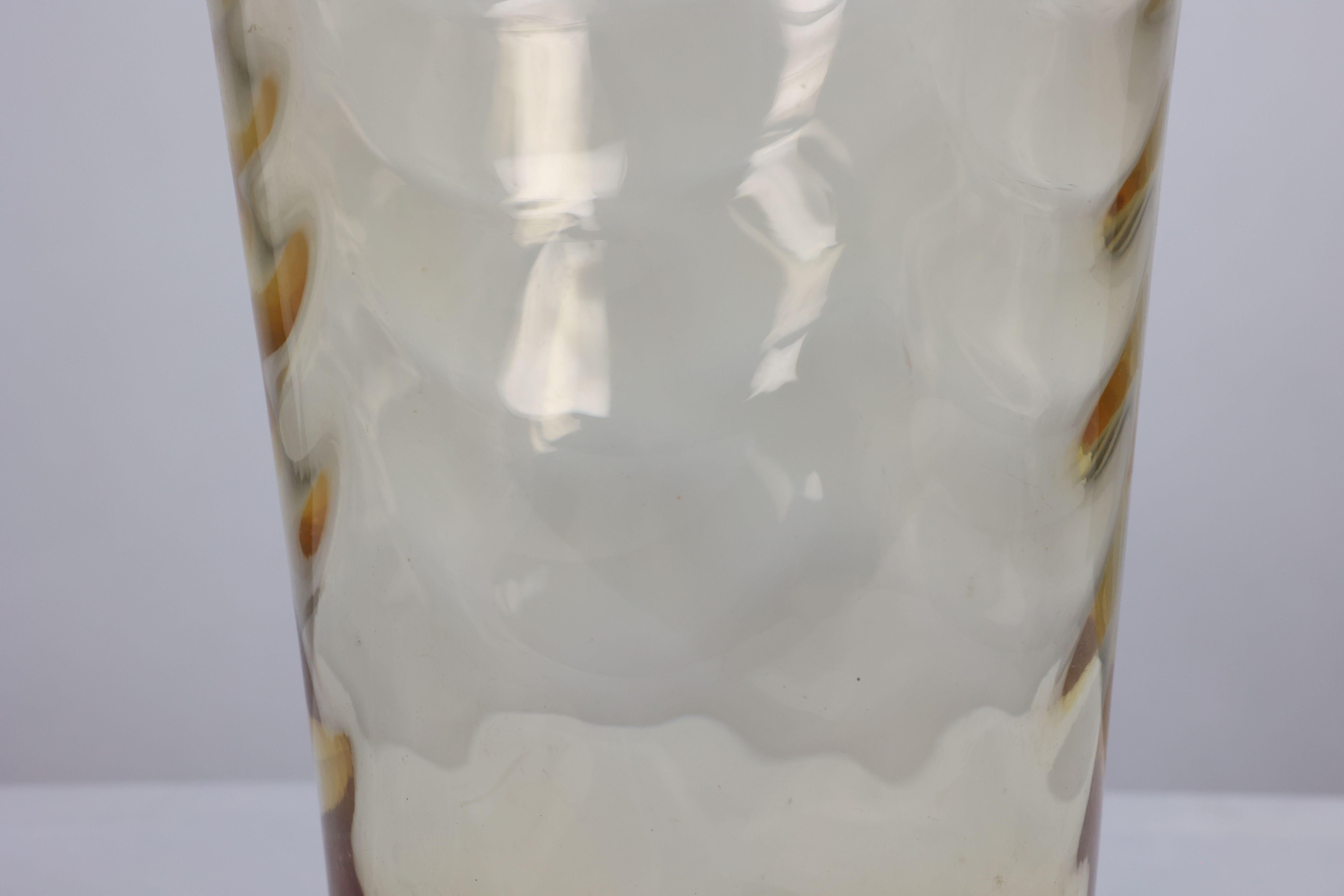 Art Glass Barnaby Marriott Powell. A large Mid Century coloured glass vase For Sale