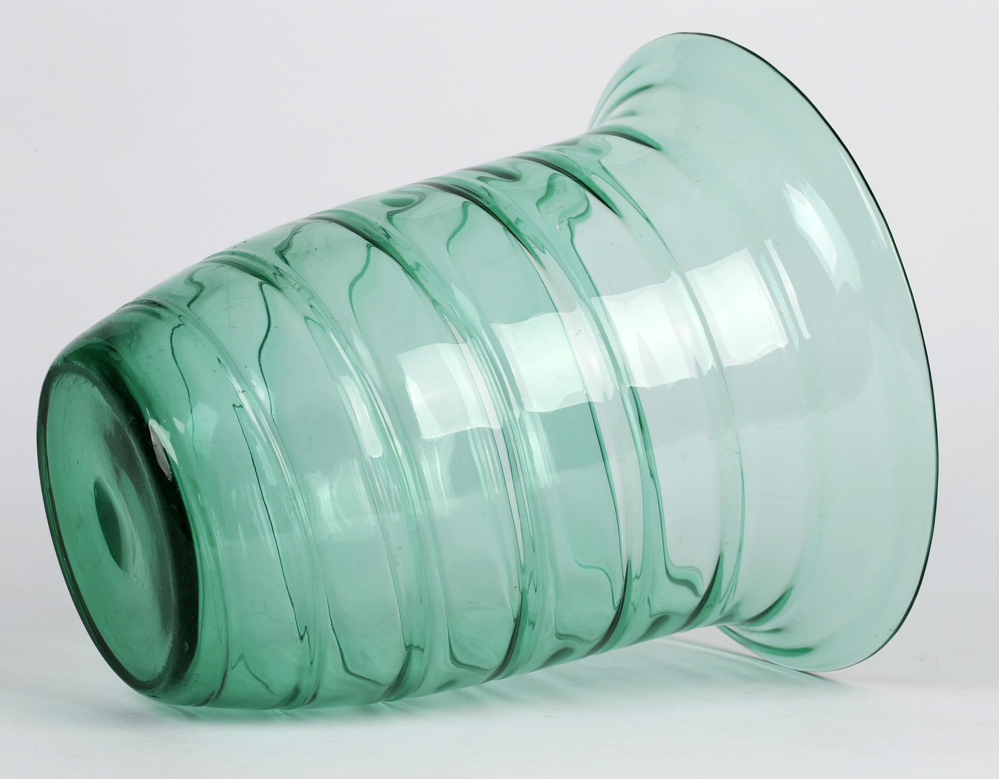 whitefriars green glass vase