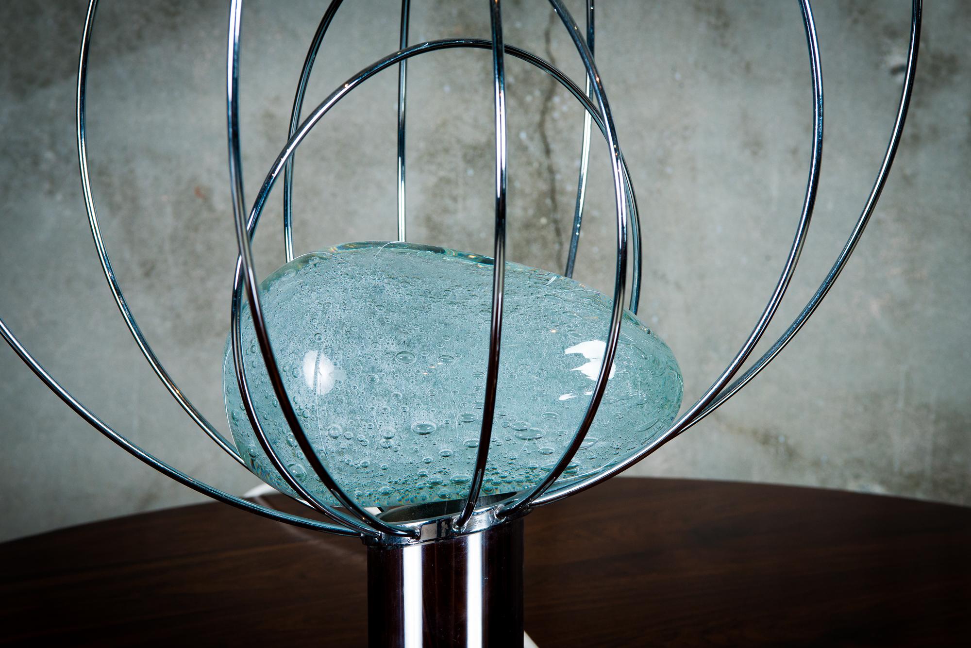 Steel 'Barnada' Table Lamp by Angelo Brotto For Sale