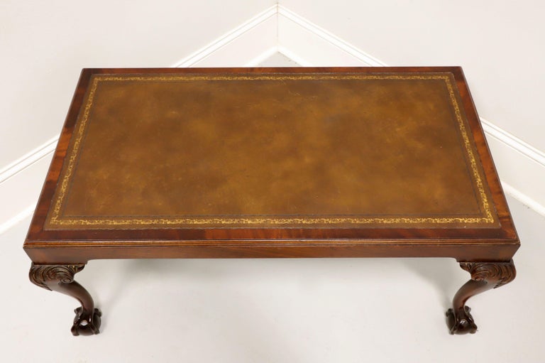 BARNARD and SIMONDS Mahogany and Leather Chippendale Ball in Claw