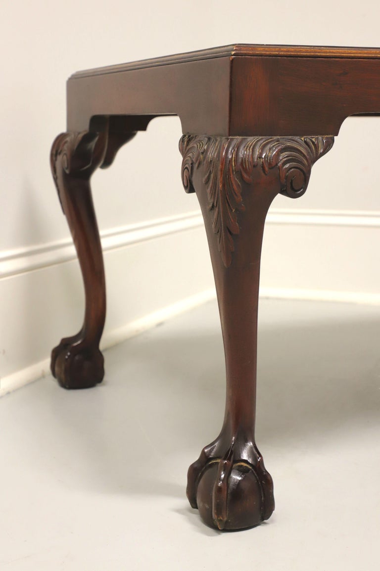 BARNARD and SIMONDS Mahogany and Leather Chippendale Ball in Claw