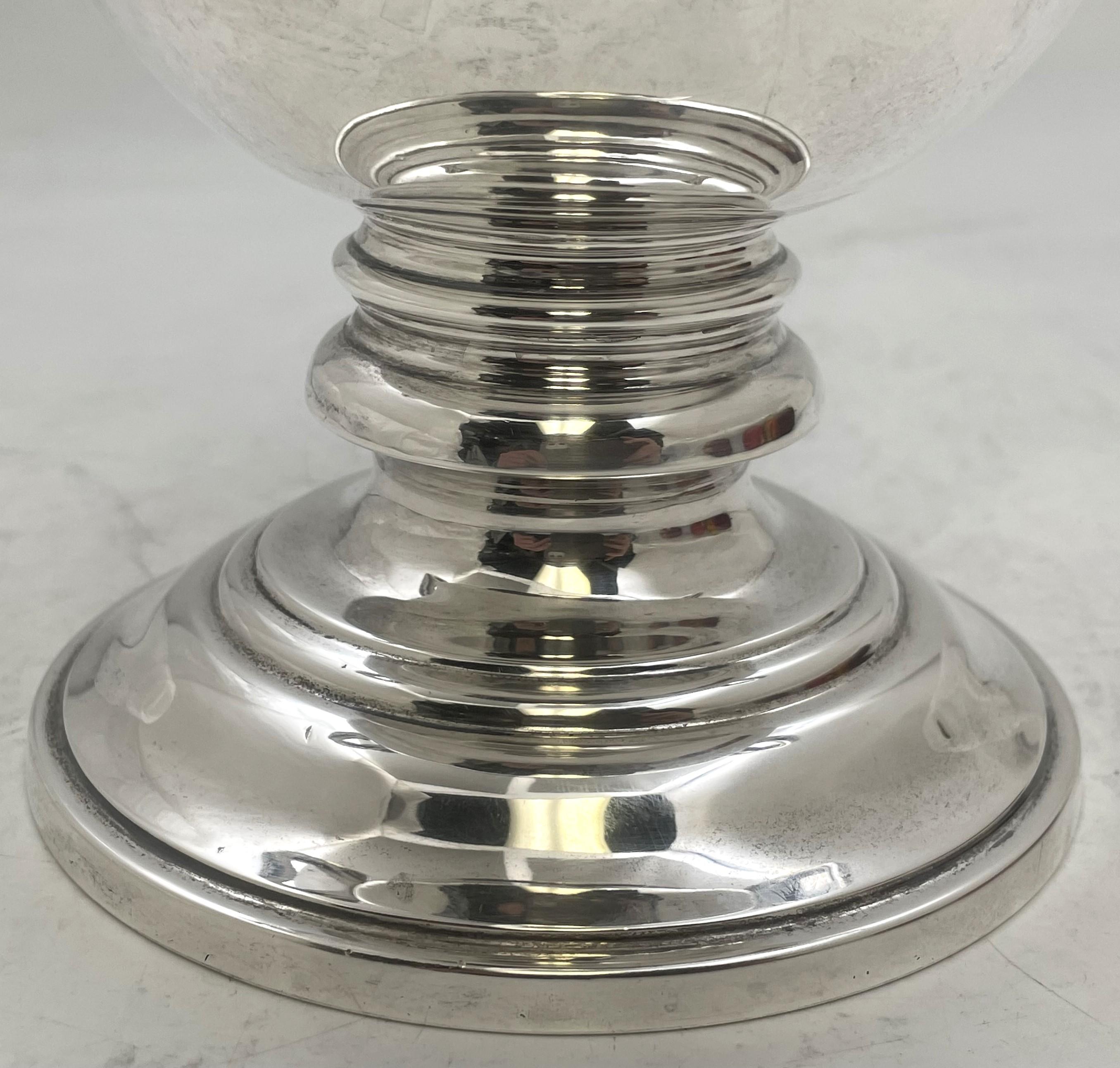 Barnard & Sons Englischer zweiseitiger Weinkühler/Vase aus Sterlingsilber mit zwei Henkeln 1904 im Angebot 3