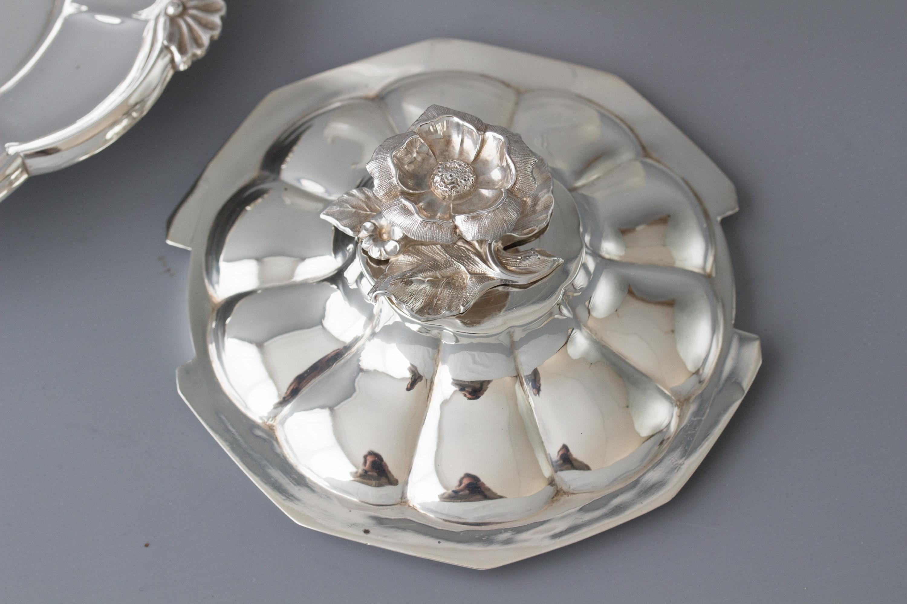 Sterling Silver Barnard William IV Silver and Cut Glass Butter Dish, London, 1834