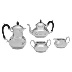 Barnards mid century sterling silver tea set made in London in 1960