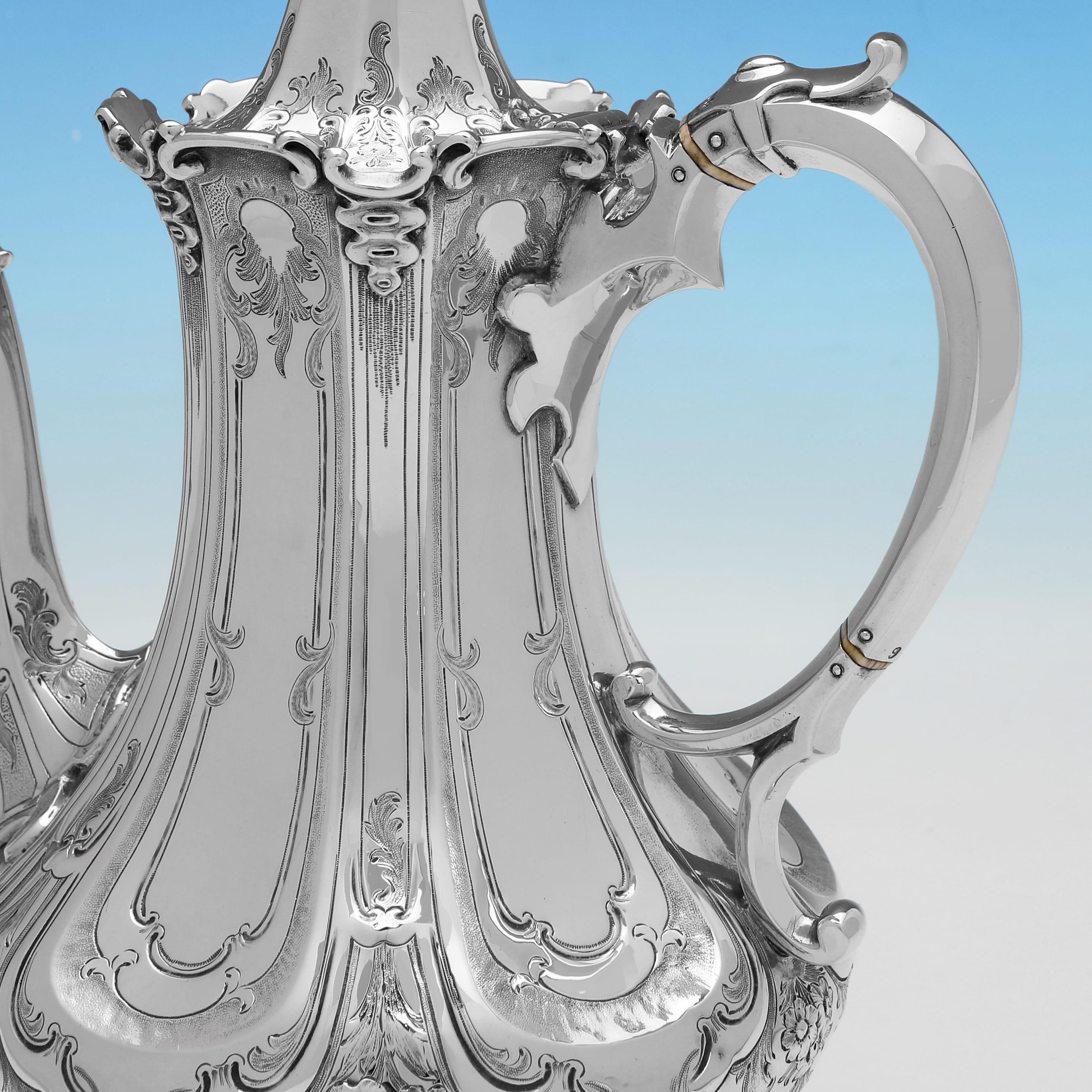 Vittoriano Barnards - Servizio da tè vittoriano in argento sterling in 4 pezzi - Londra 1846 in vendita