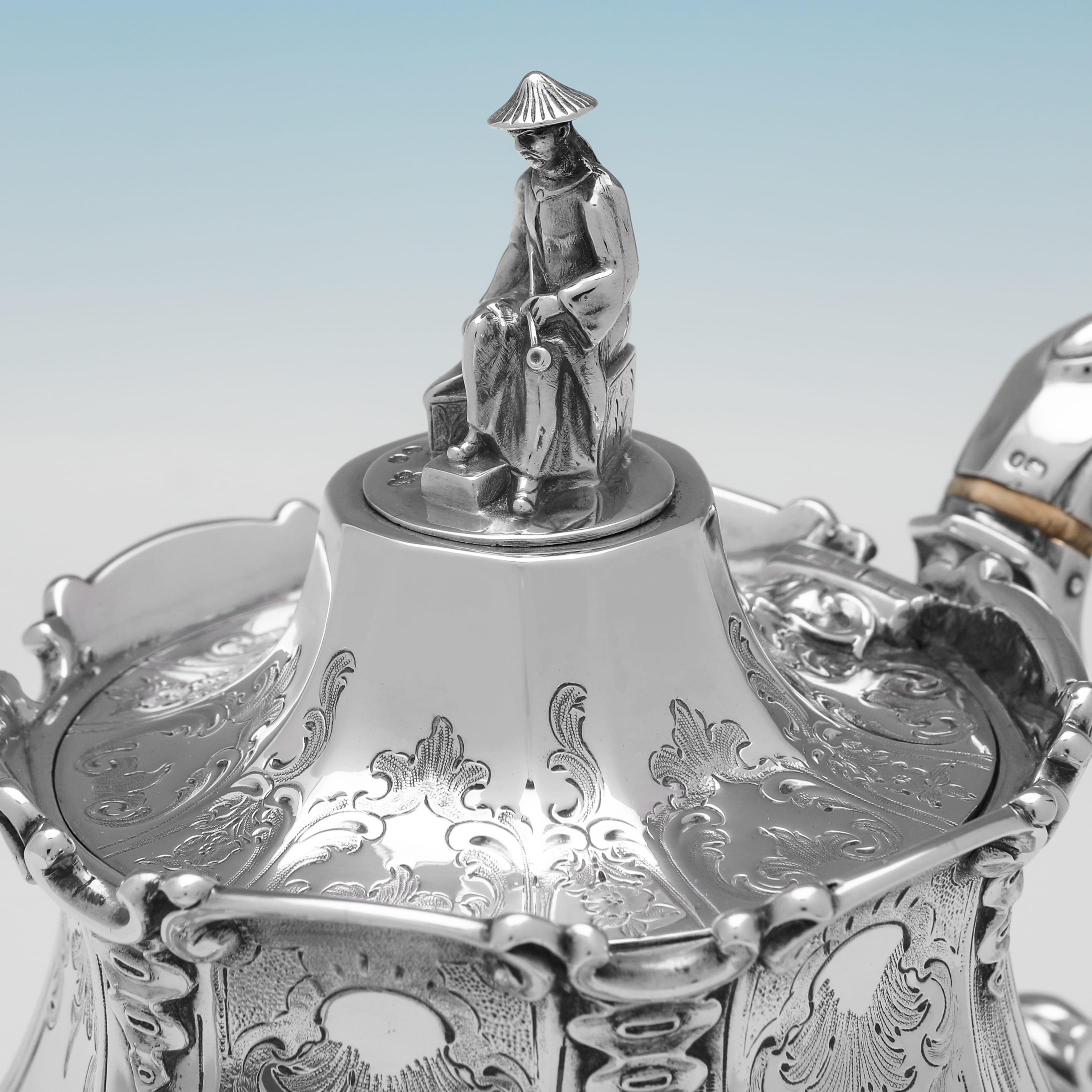 Barnards - Servizio da tè vittoriano in argento sterling in 4 pezzi - Londra 1846 In condizioni buone in vendita a London, London