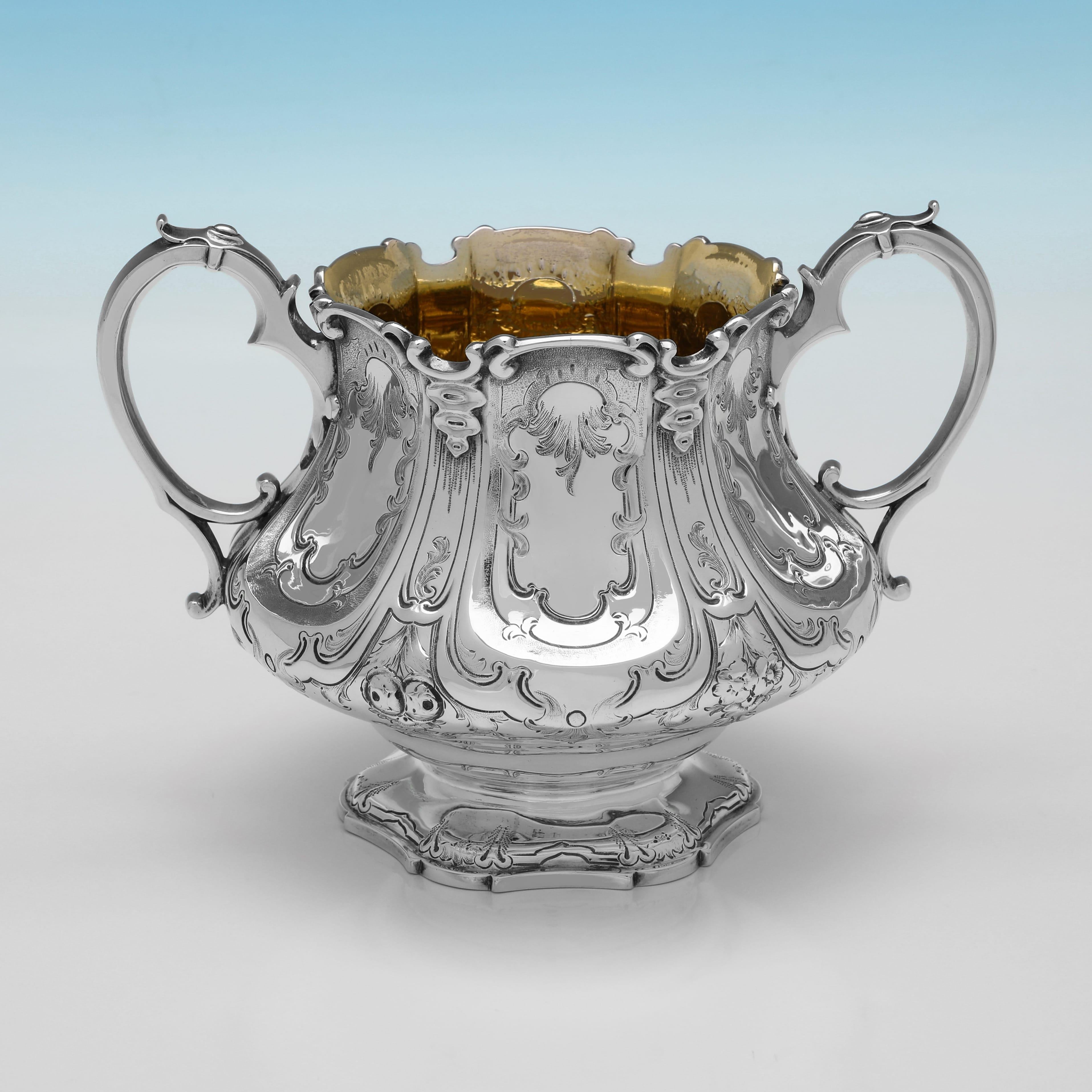 Metà XIX secolo Barnards - Servizio da tè vittoriano in argento sterling in 4 pezzi - Londra 1846 in vendita