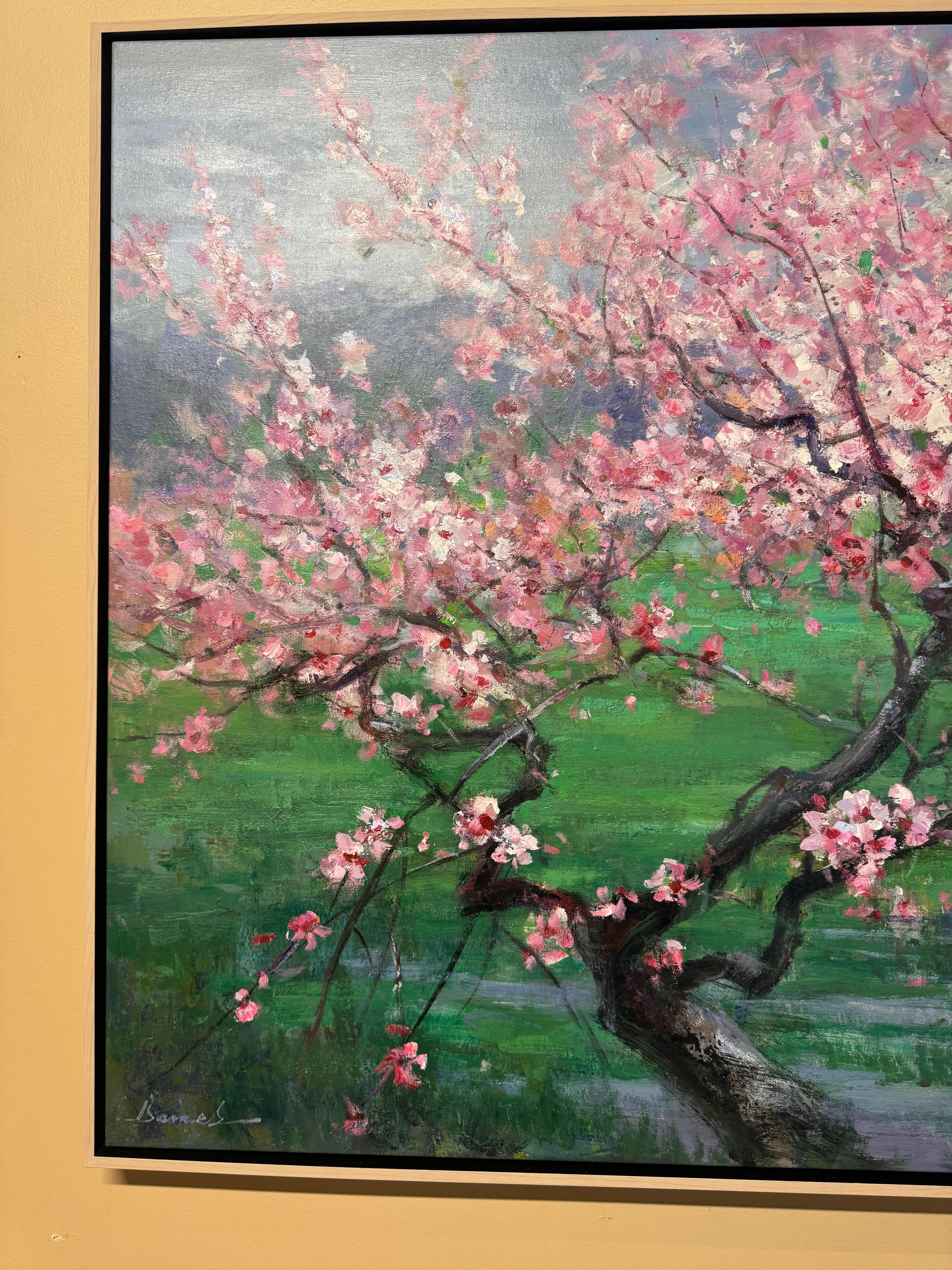 Among the Cherry Trees - Painting by Barnes