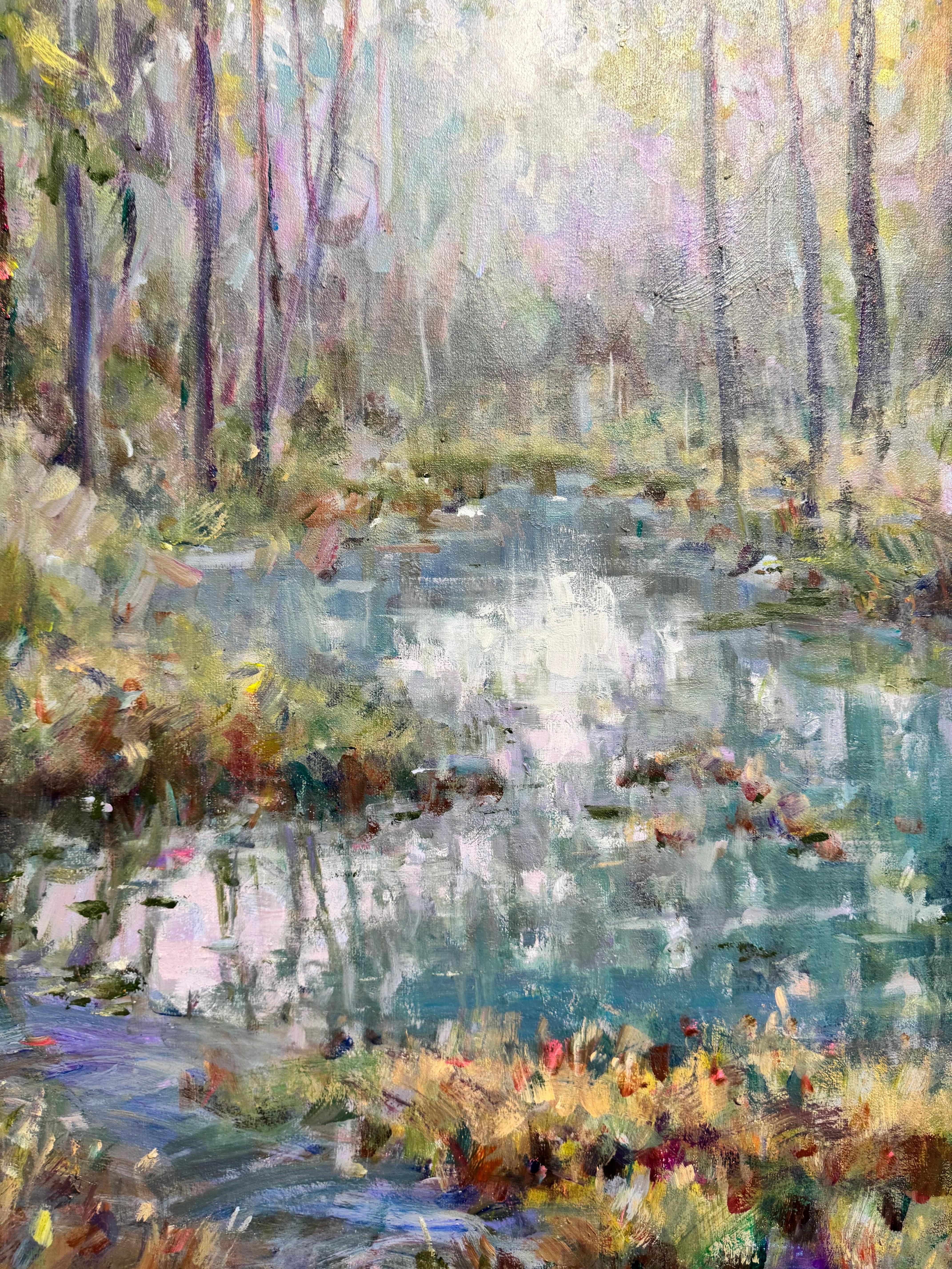 Nature Spaziergang (Grau), Landscape Painting, von Barnes