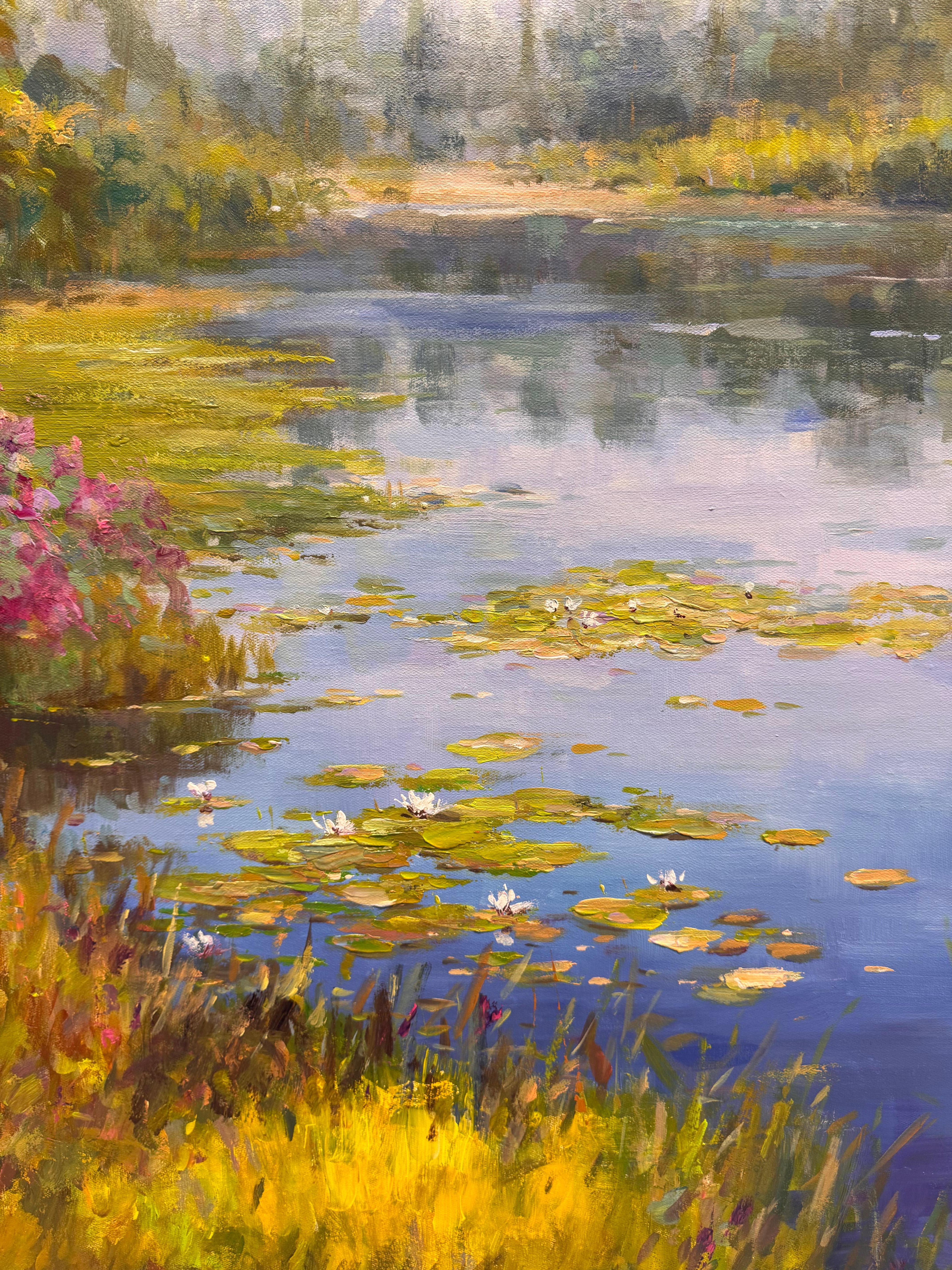 Seerosen (Braun), Landscape Painting, von Barnes