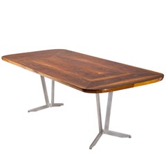 Barnet Dining Table, American Hardwood and Steel