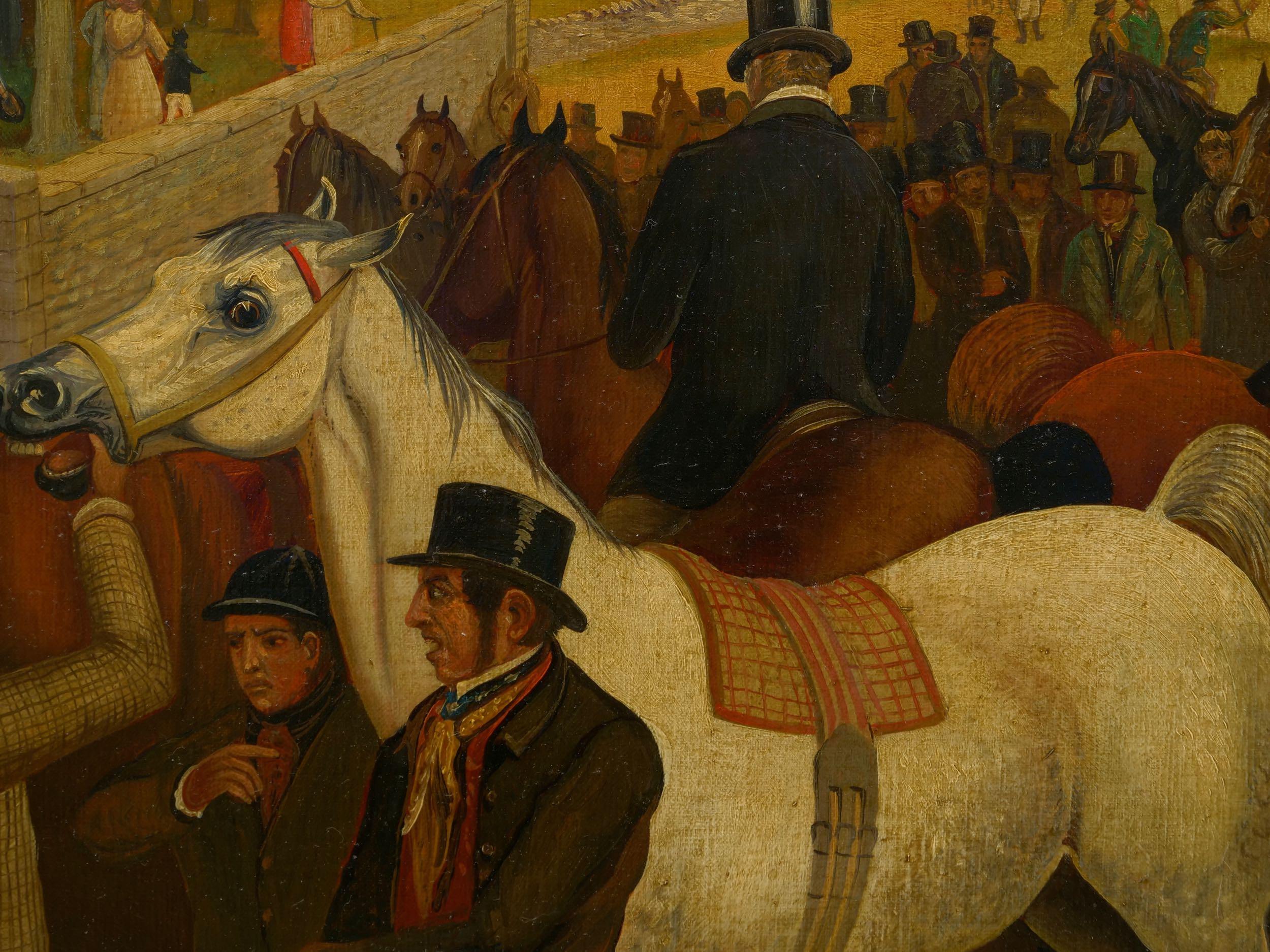 “Barnet Fair” '1845' Antique English Oil Painting of Horses by Thomas Smythe 5