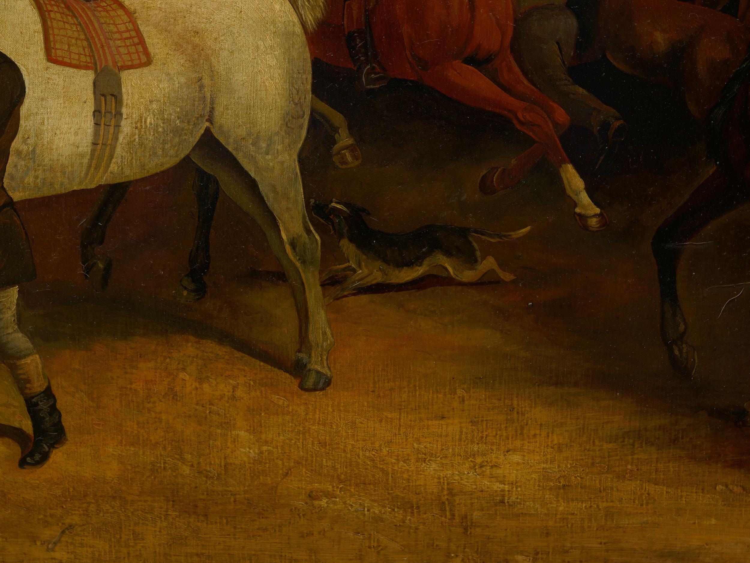 “Barnet Fair” '1845' Antique English Oil Painting of Horses by Thomas Smythe 7