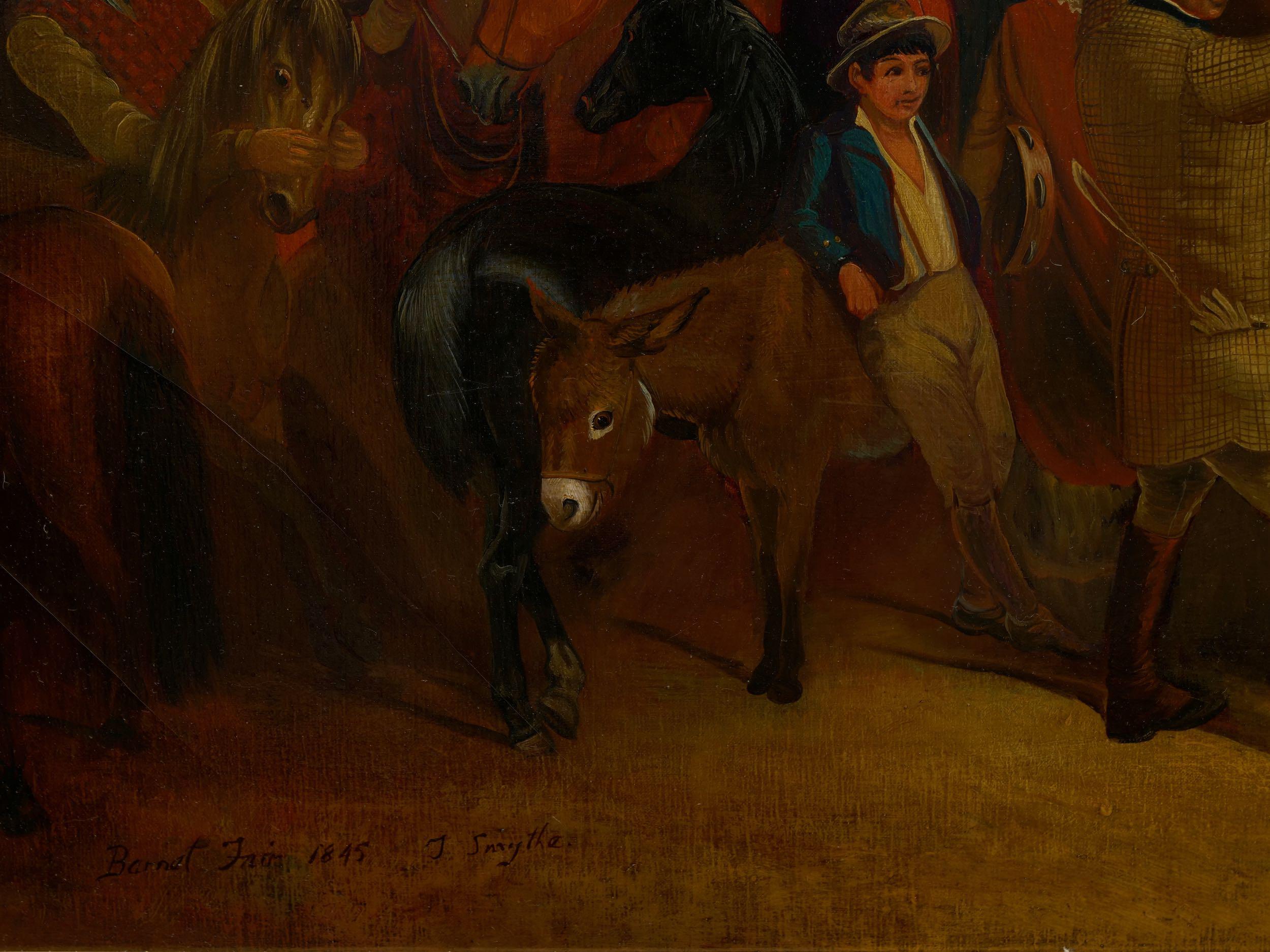 “Barnet Fair” '1845' Antique English Oil Painting of Horses by Thomas Smythe 8