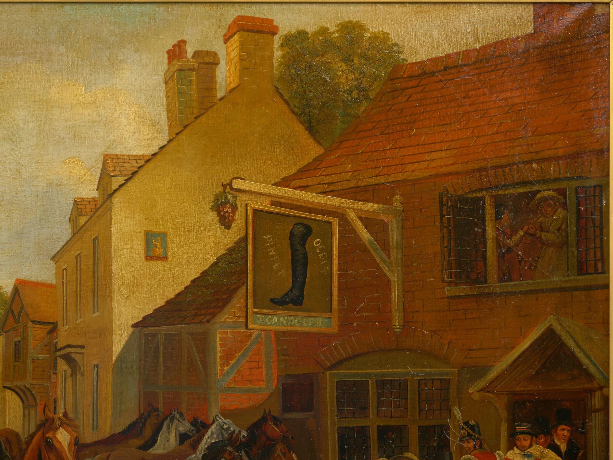 19th Century “Barnet Fair” '1845' Antique English Oil Painting of Horses by Thomas Smythe
