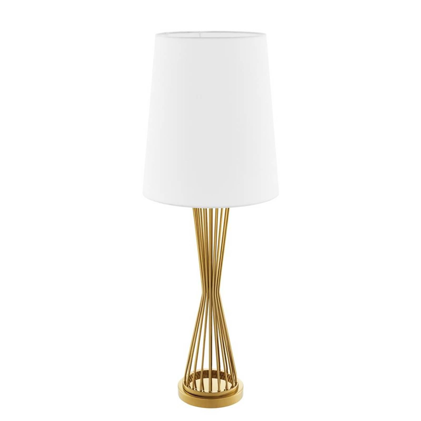 Chinese Barnet Table Lamp in Gold or Nickel Finish For Sale