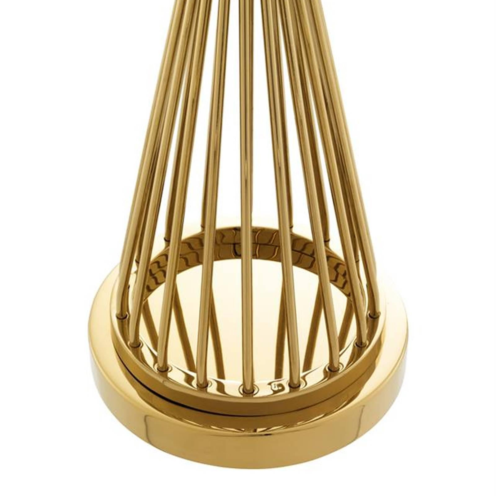 Contemporary Barnet Table Lamp in Gold or Nickel Finish For Sale