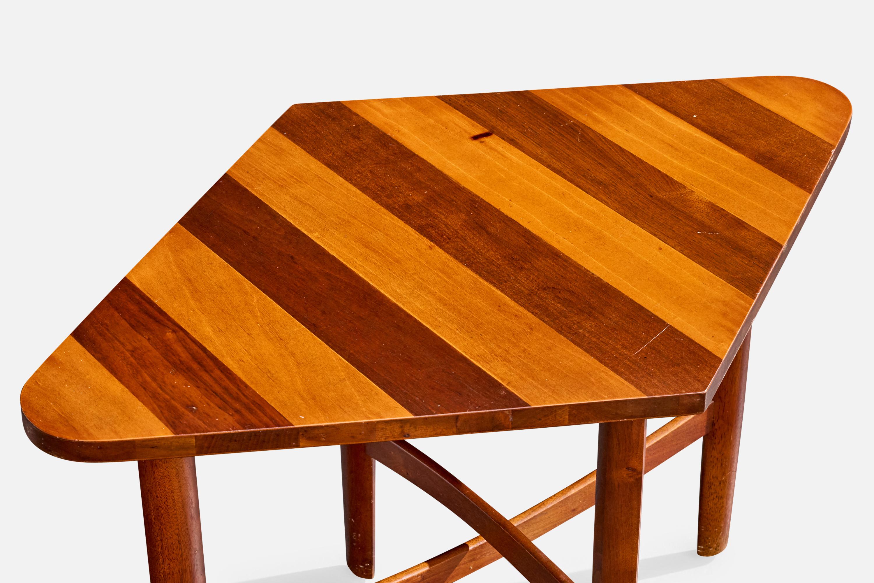 Barney Flagg, Mesa de centro, Nogal, Abedul, EE.UU., Década de 1960 Moderno de mediados de siglo en venta