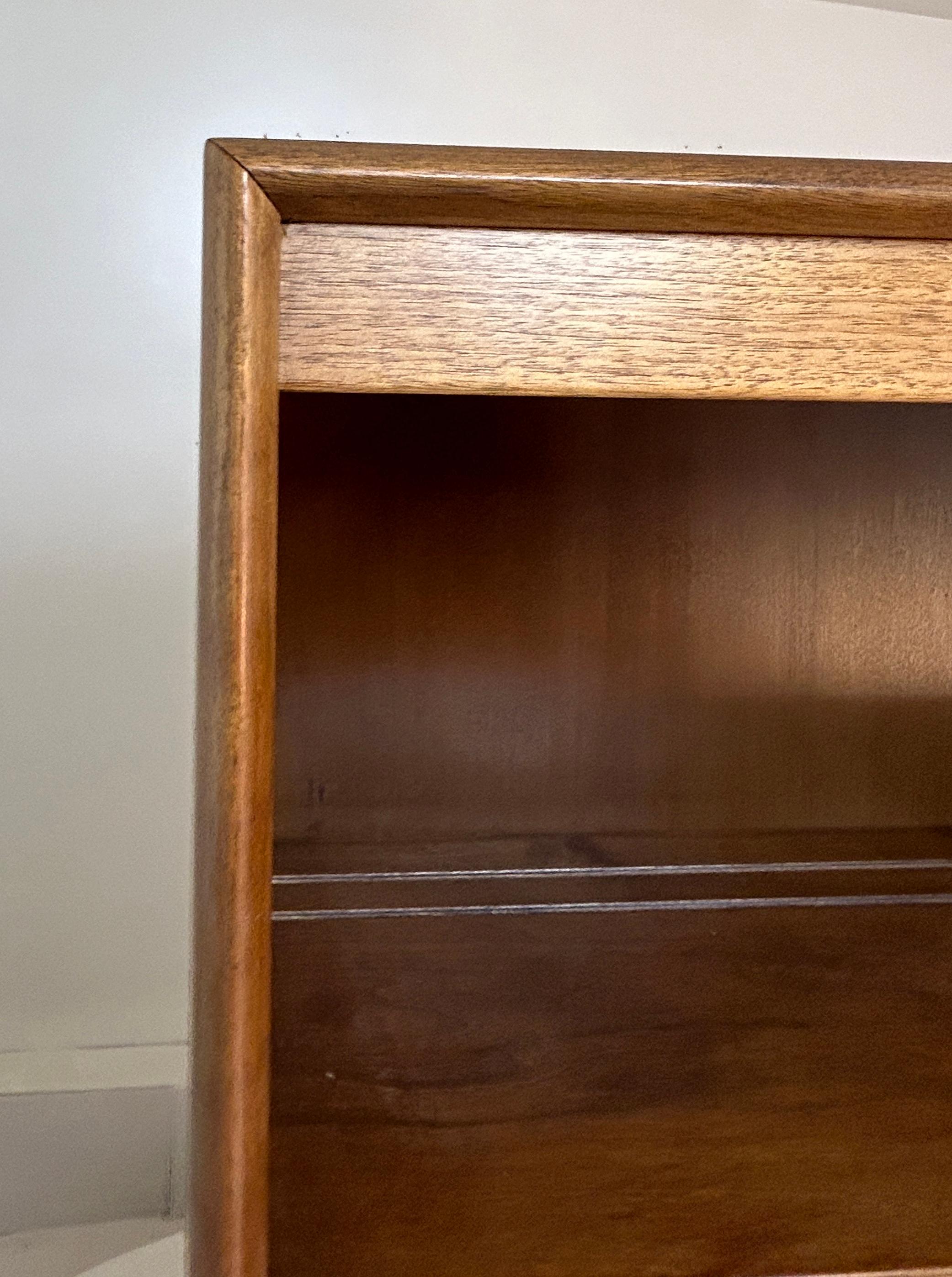 Walnut Barney Flagg for Drexel 1962 Parallel Hutch For Sale