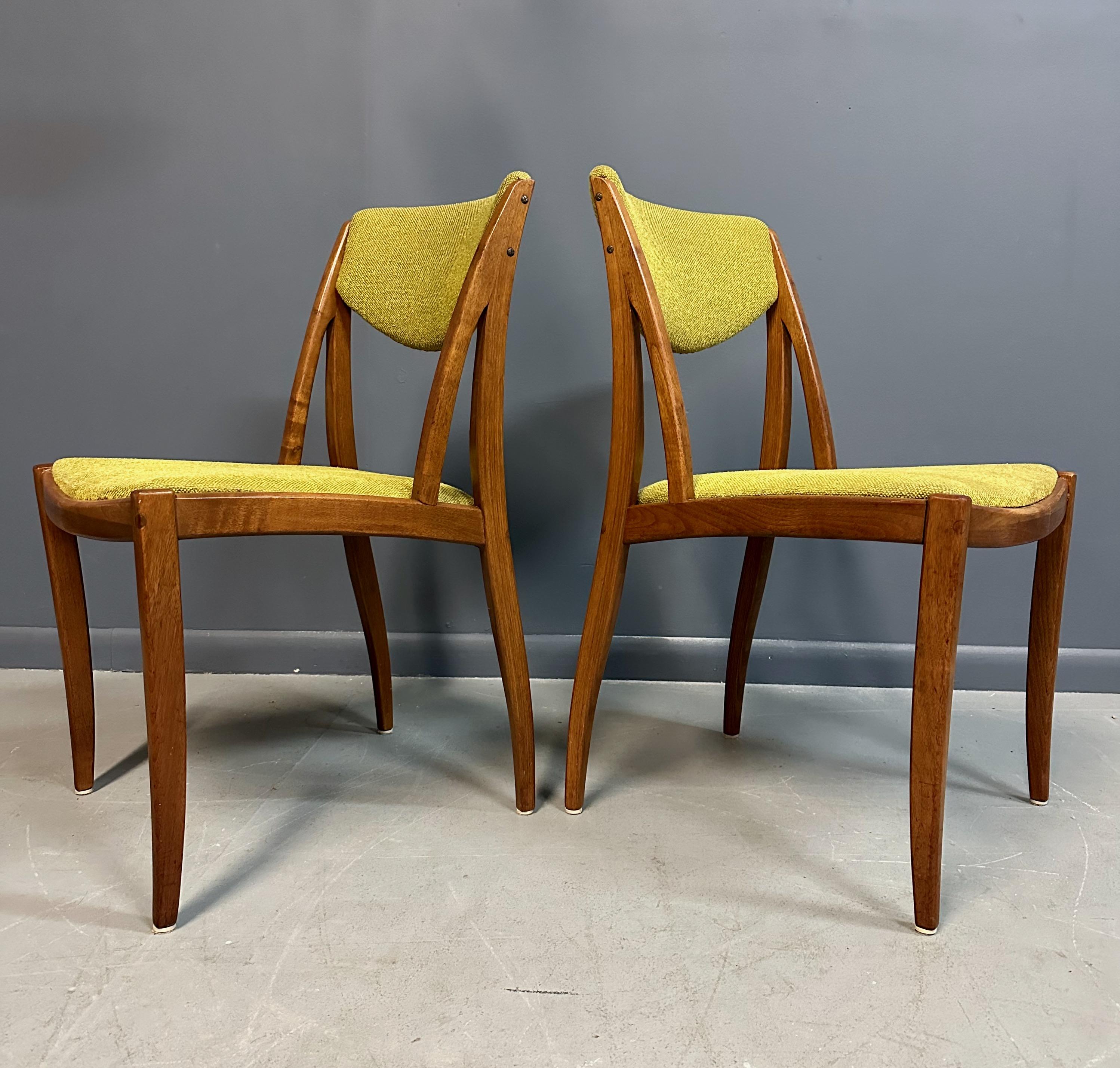 Barney Flagg for Drexel Midcentury Dining Chairs set of Four In Good Condition In Philadelphia, PA