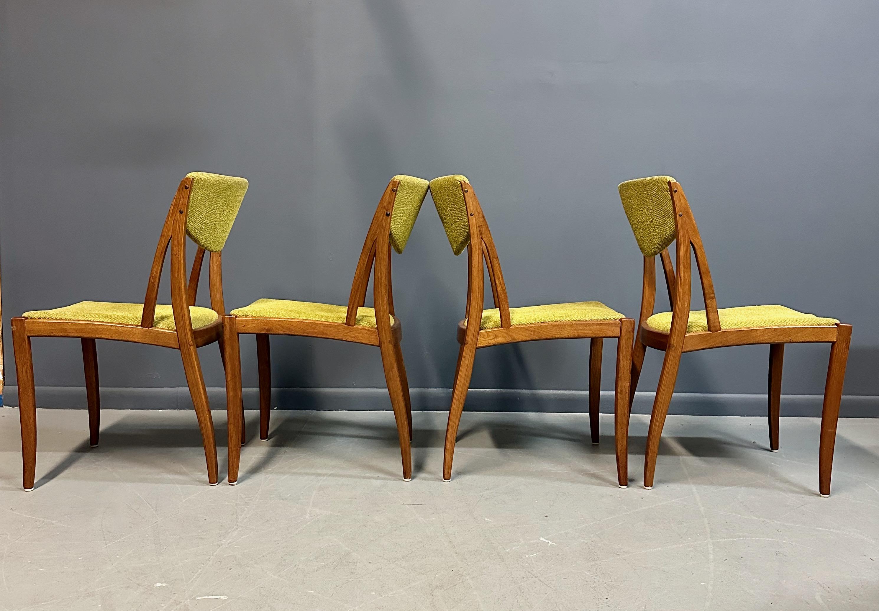 20th Century Barney Flagg for Drexel Midcentury Dining Chairs set of Four