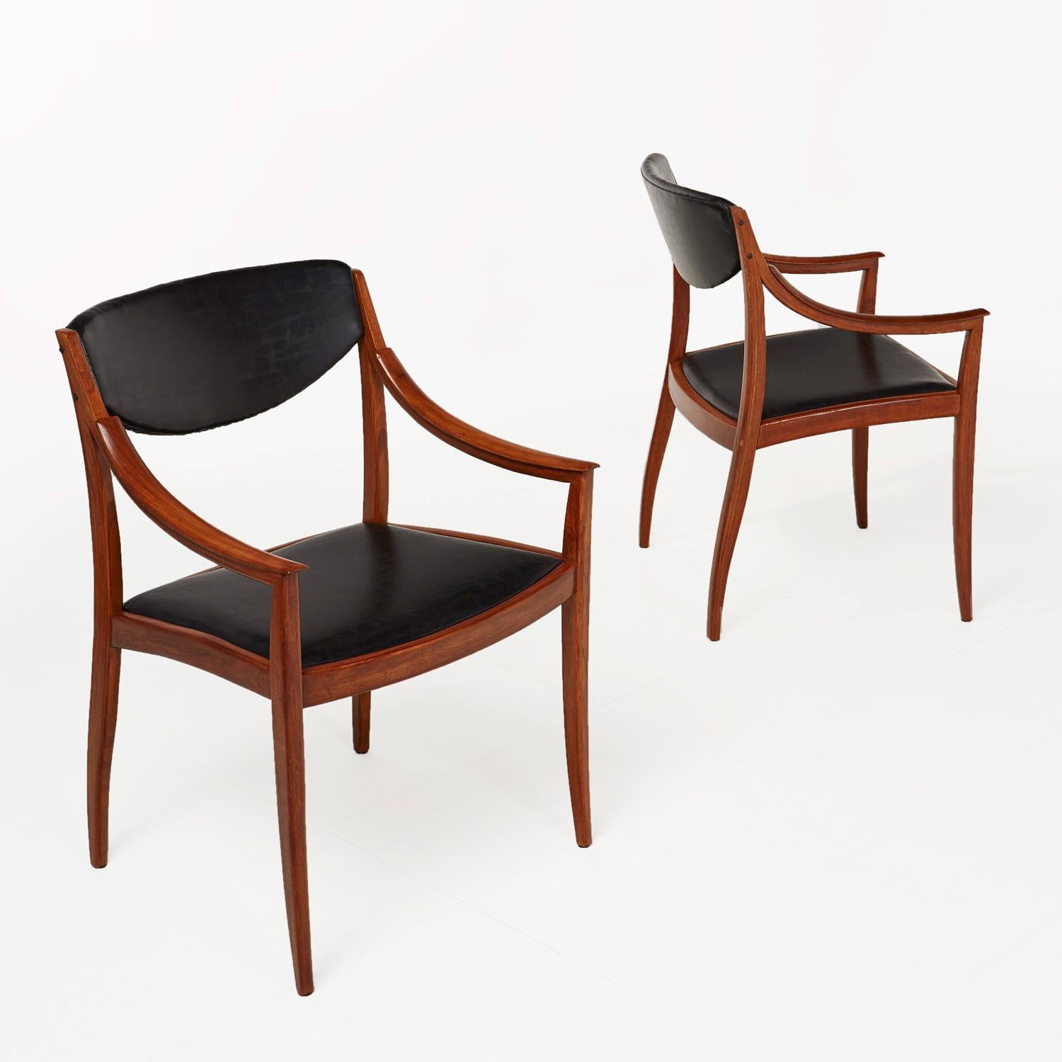 Mid-Century Modern Barney Flagg for Drexel Parallel Dining Chairs