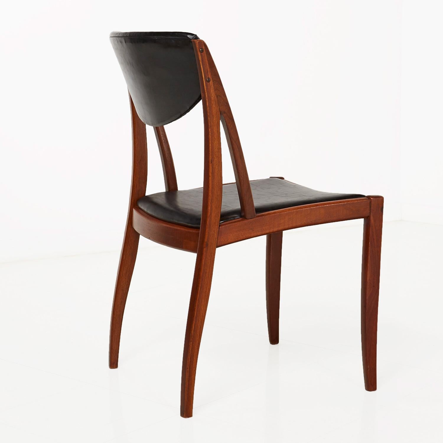 Walnut Barney Flagg for Drexel Parallel Dining Chairs
