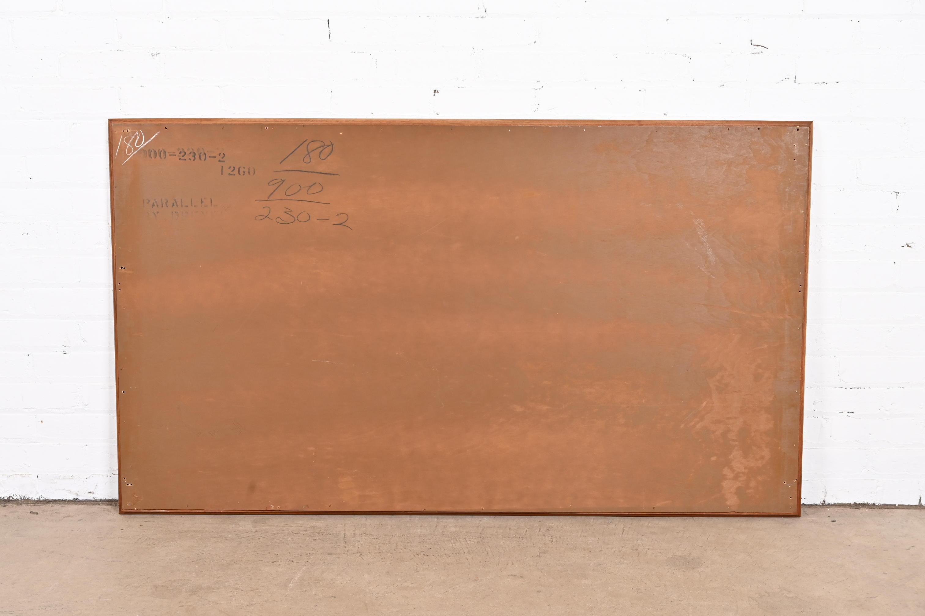 Barney Flagg for Drexel Parallel Mid-Century Modern Cherry Framed Large Mirror 3