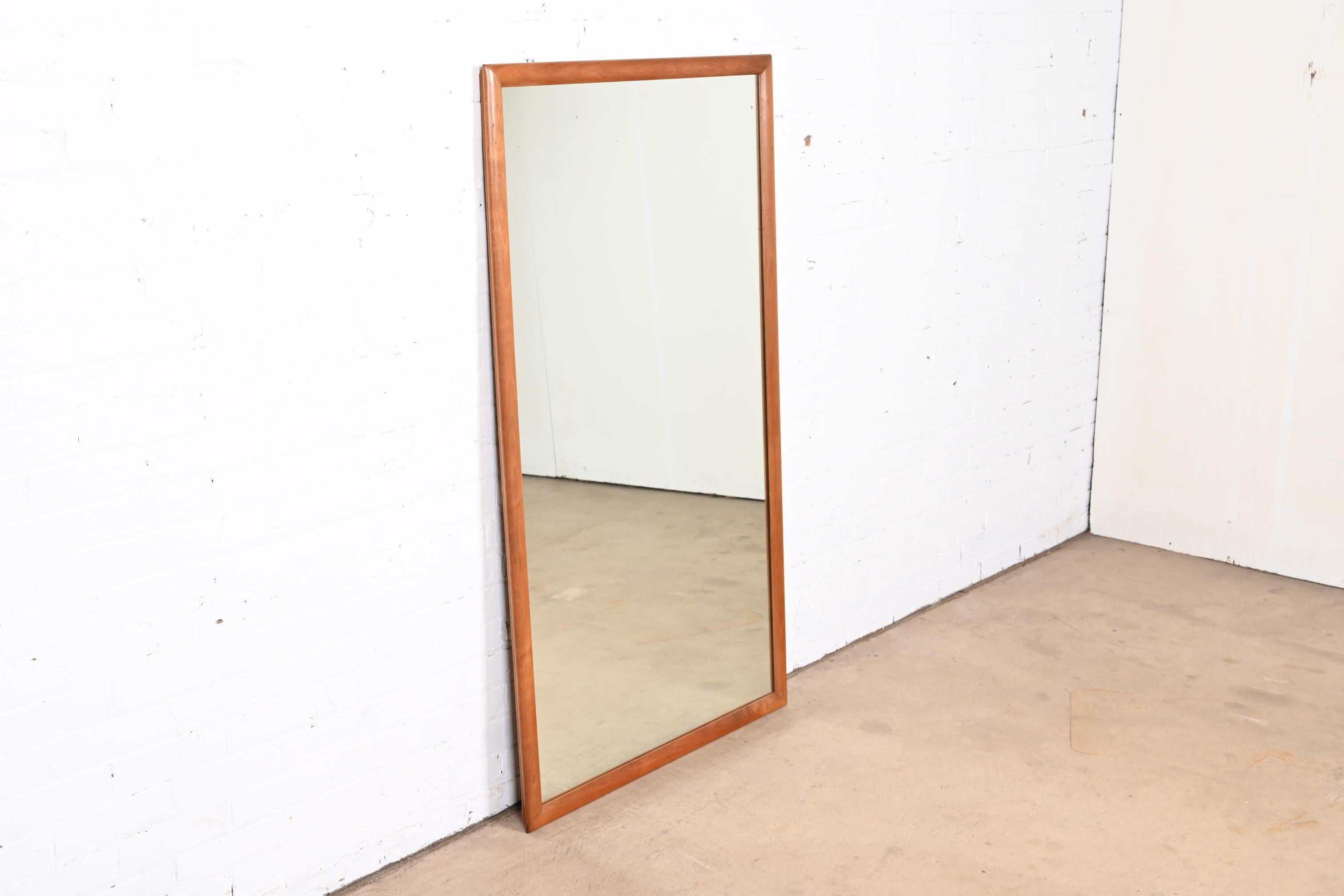 Barney Flagg for Drexel Parallel Mid-Century Modern Cherry Framed Large Mirror In Good Condition In South Bend, IN