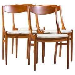 Barney Flagg for Drexel Parallel Mid Century Walnut Dining Chairs - Set of 4