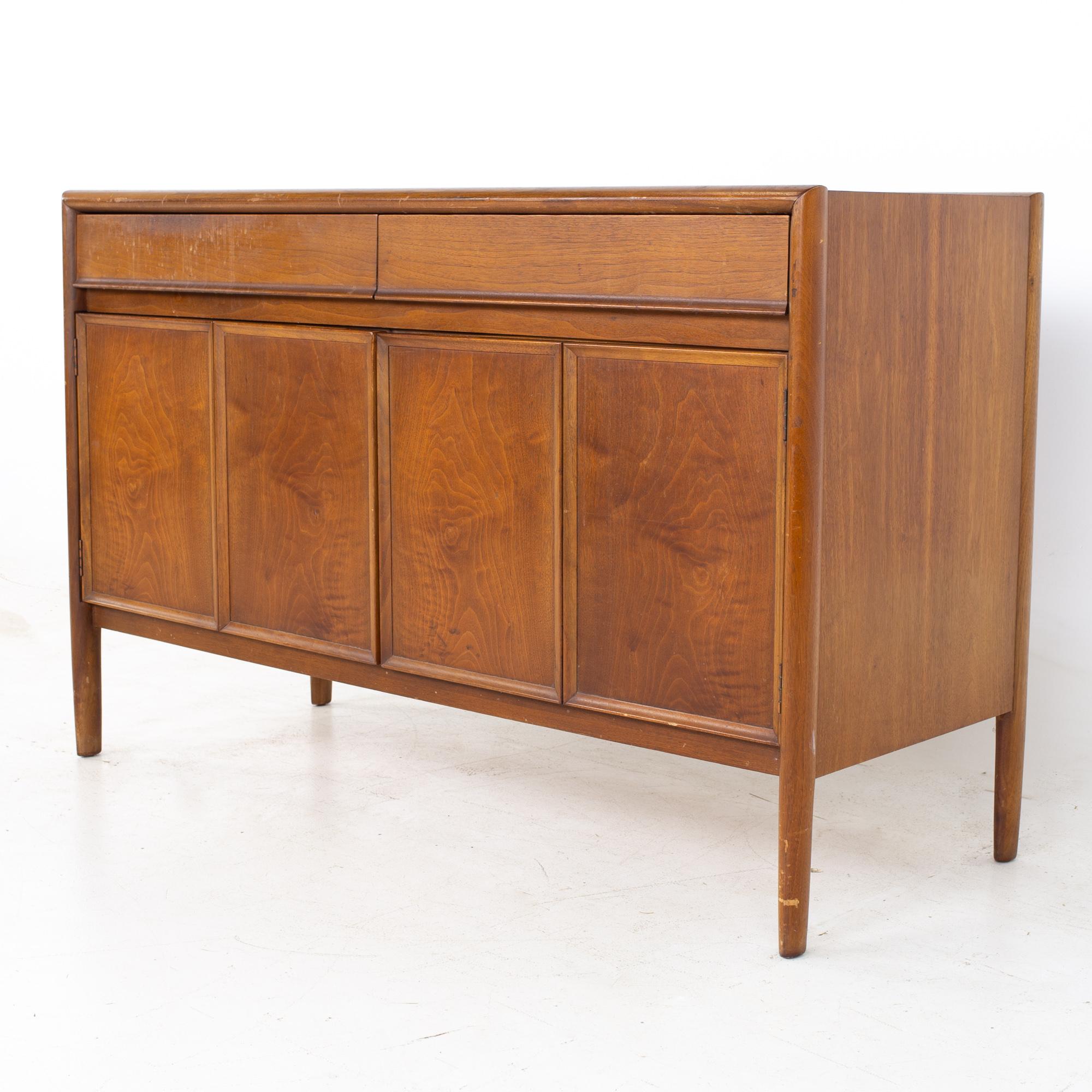 Barney Flagg for Drexel Parallel Mid Century Walnut Sideboard Credenza Buffet an 5