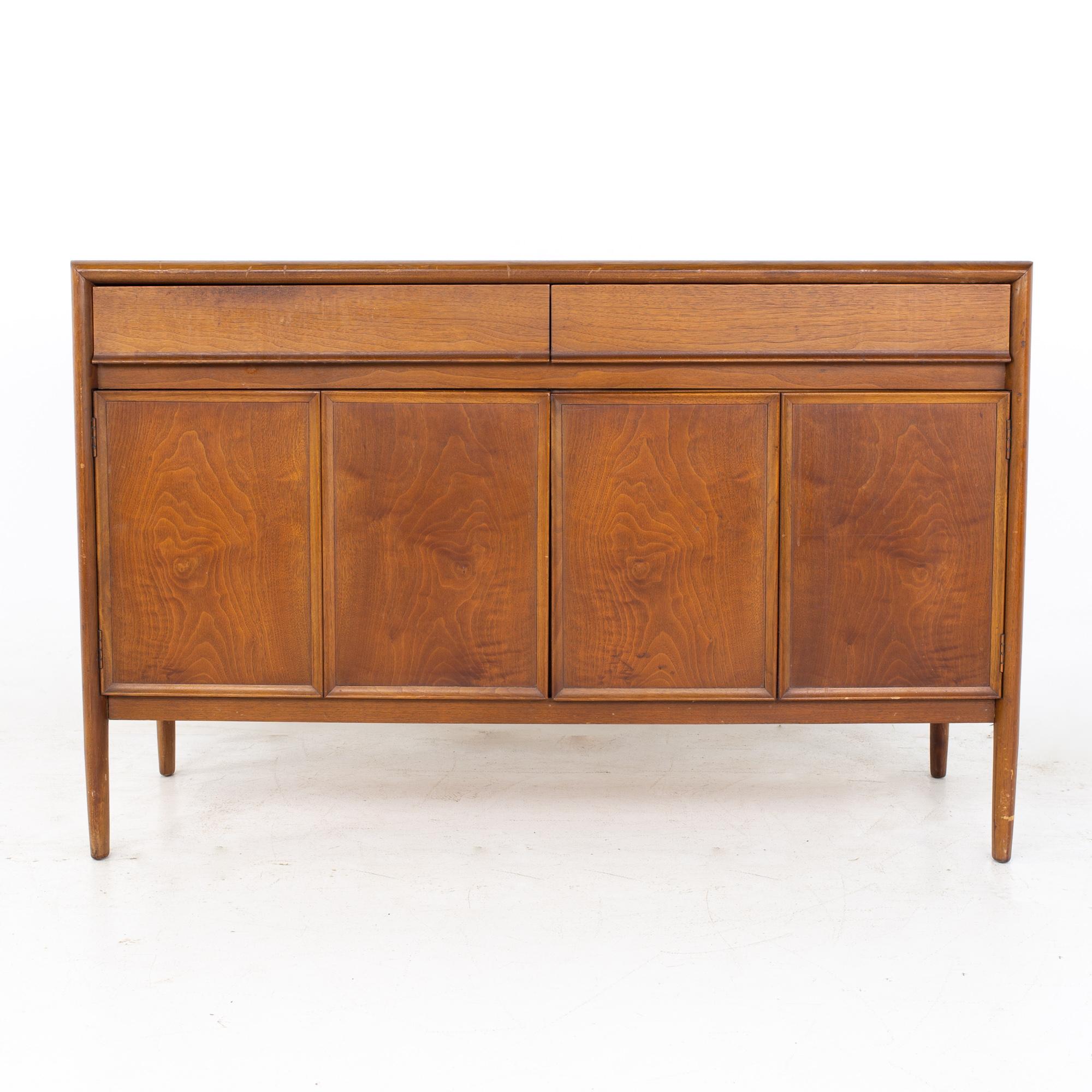 Barney Flagg for Drexel Parallel Mid Century Walnut Sideboard Credenza Buffet an 6