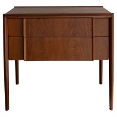 Table de nuit Barney Flagg For Drexel Parallel Walnut End Table Nightstand